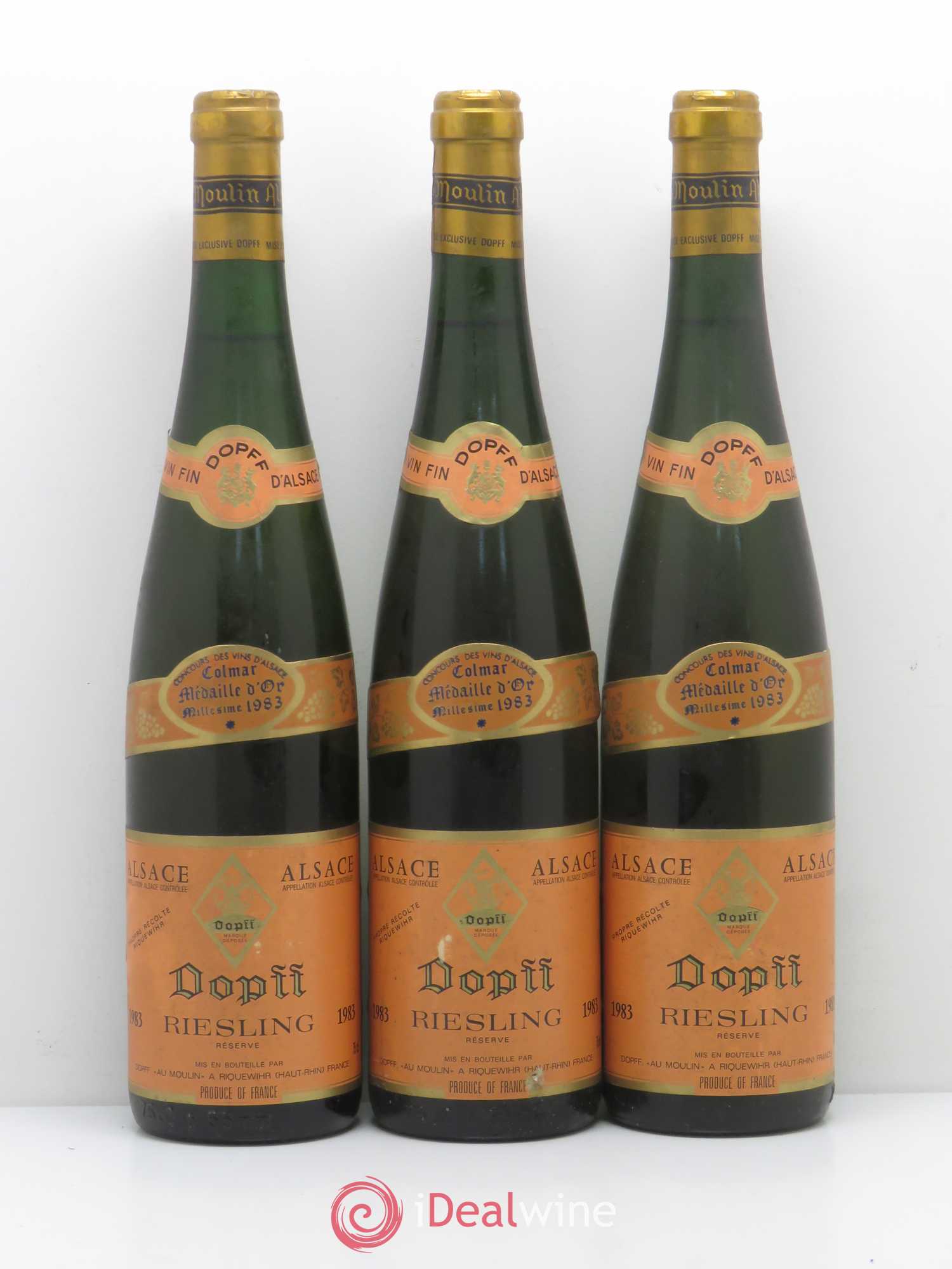 Riesling Dopff 1983 - Lot de 3 bouteilles - 0