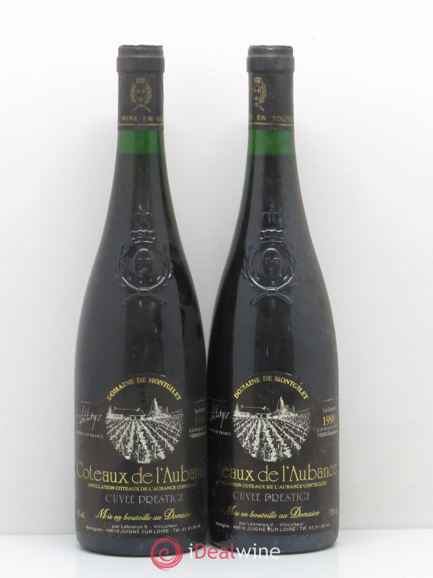 Coteaux de l'Aubance Montgilet (Domaine de) Cuvée Presitge 1990 - Lotto di 2 bottiglie - 0