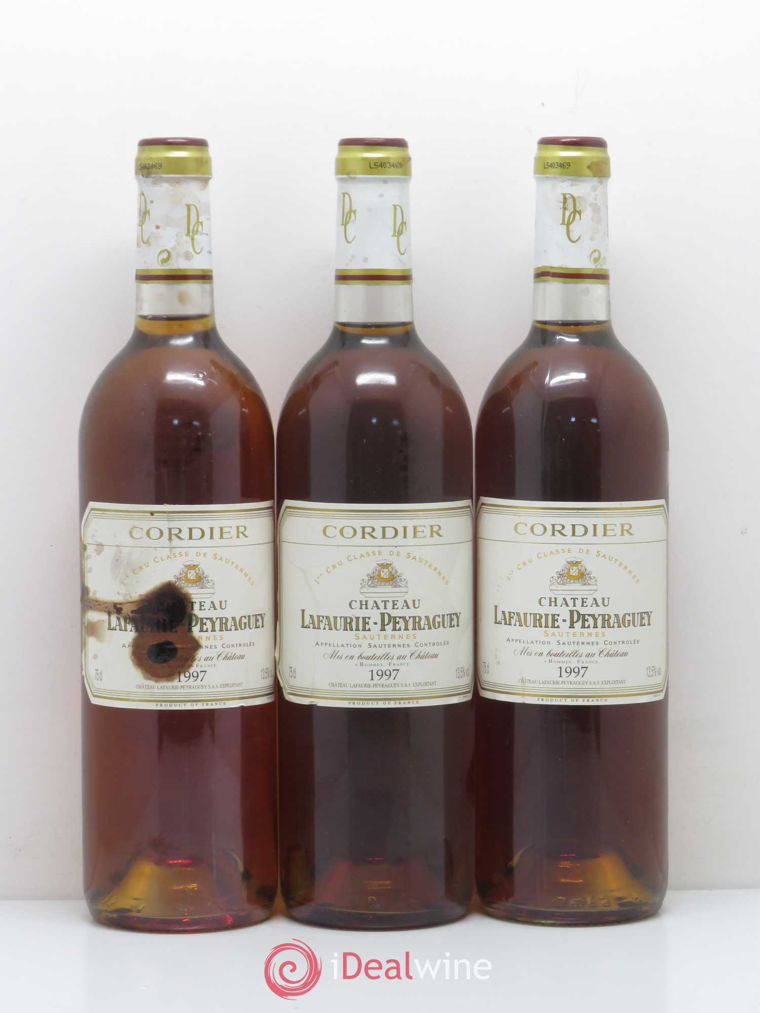 Château Lafaurie-Peyraguey 1er Grand Cru Classé 1997 - Lotto di 3 bottiglie - 0