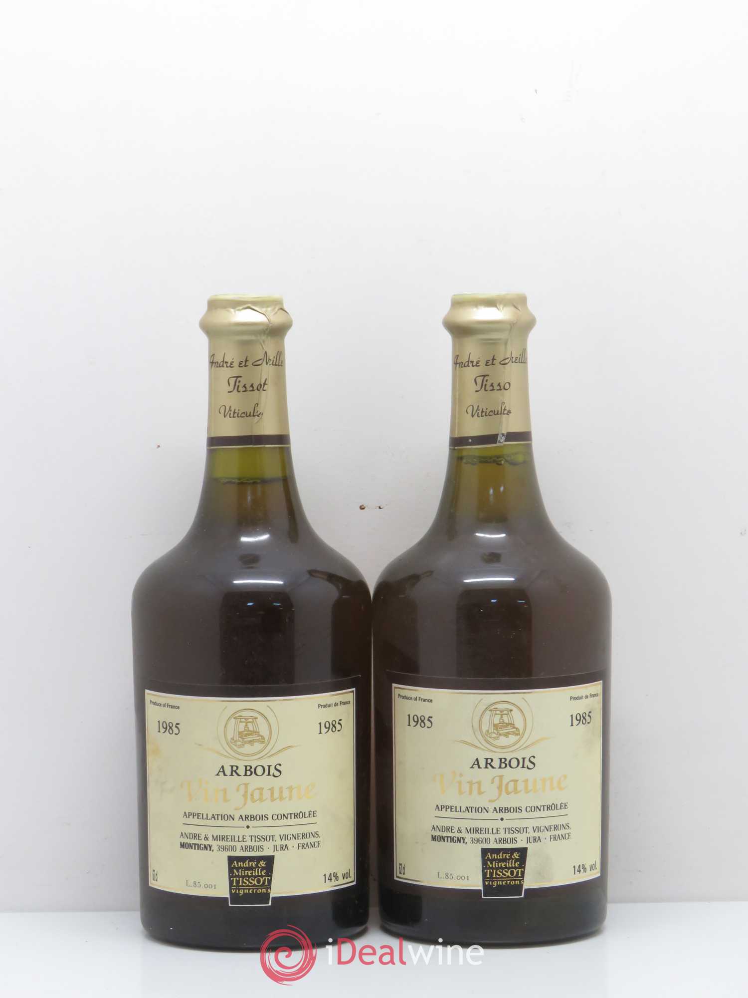 Arbois Vin Jaune André et Mireille Tissot 1985 - Posten von 2 Flaschen - 0