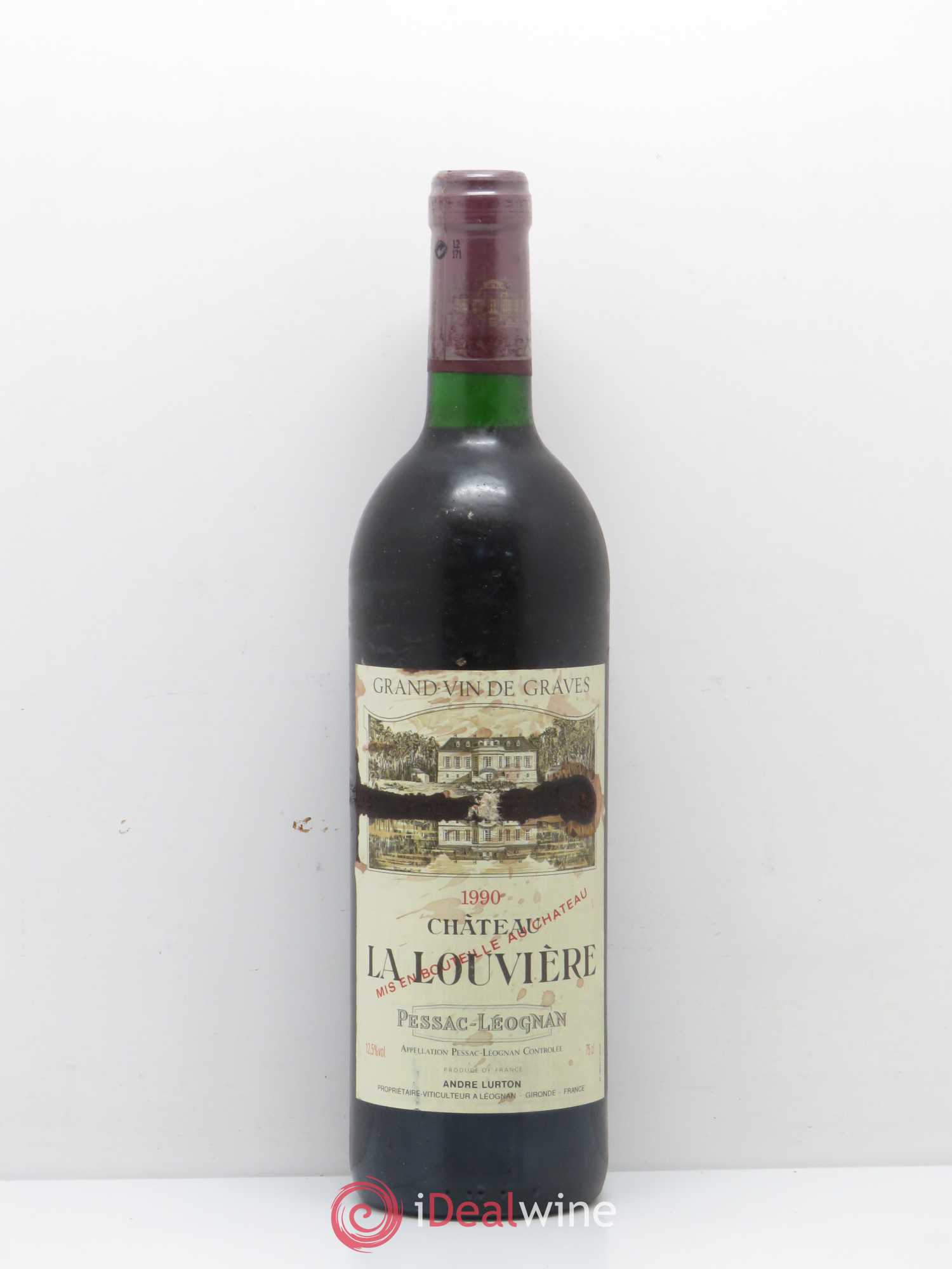 Château la Louvière 1990 - Lot de 1 bouteille - 0