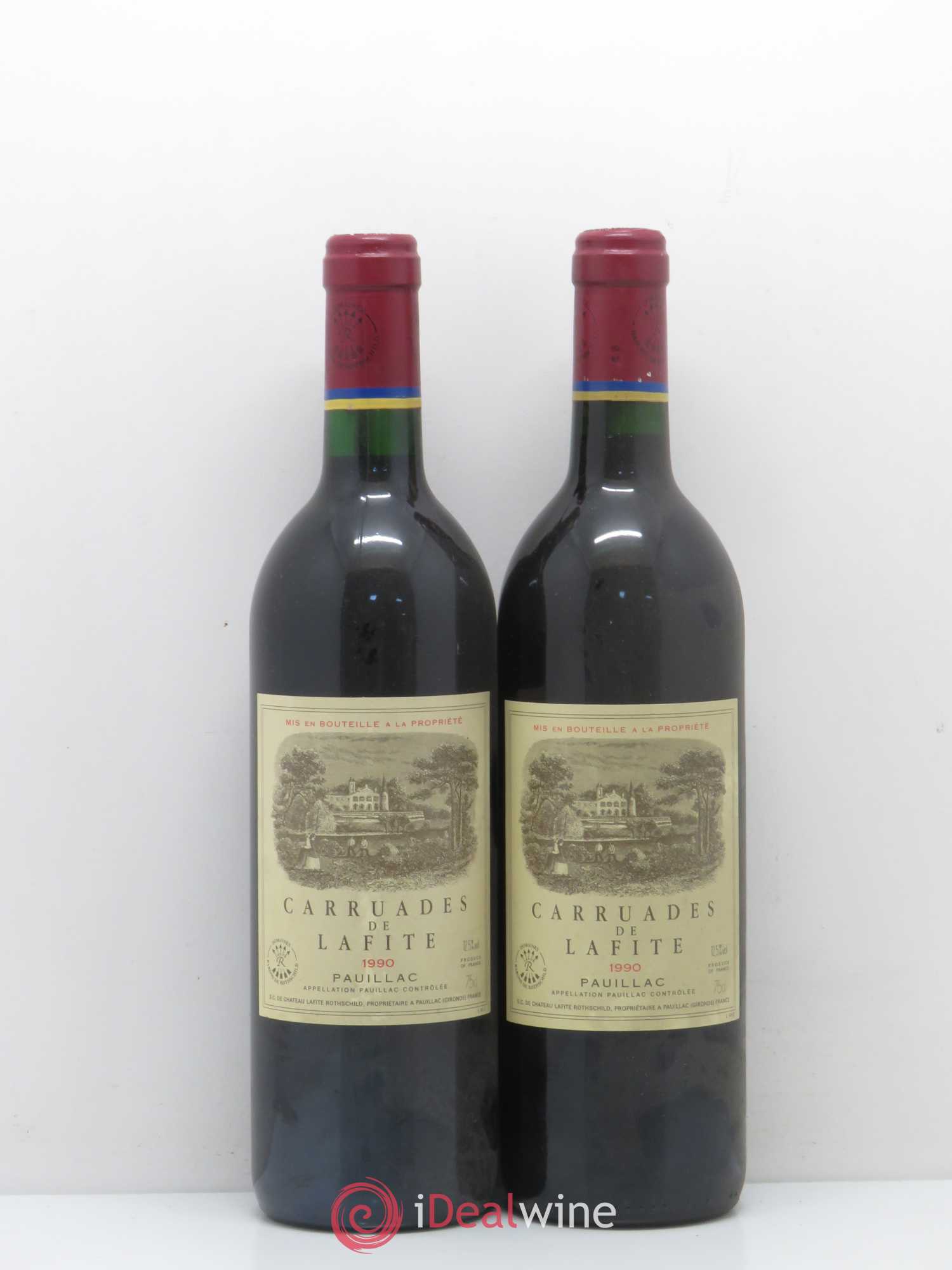 Carruades de Lafite Rothschild Second Vin 1990 - Lot de 2 bouteilles - 0