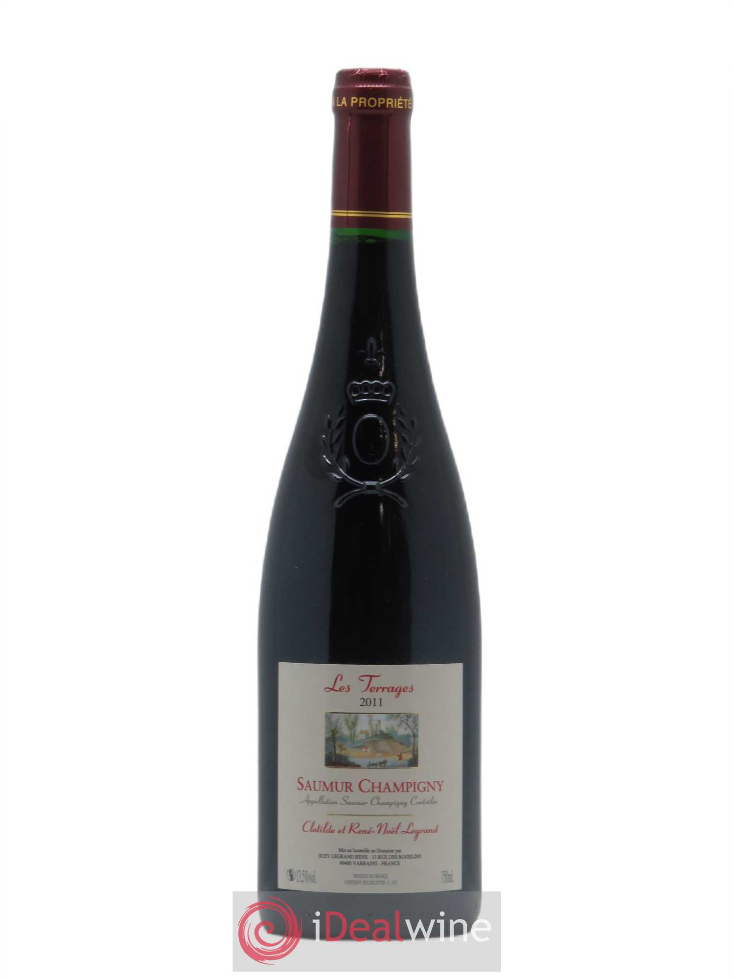 Saumur-Champigny Les Terrages Clotilde Legrand (anciennement René-Noël Legrand) 2011 - Lot de 1 bouteille - 0