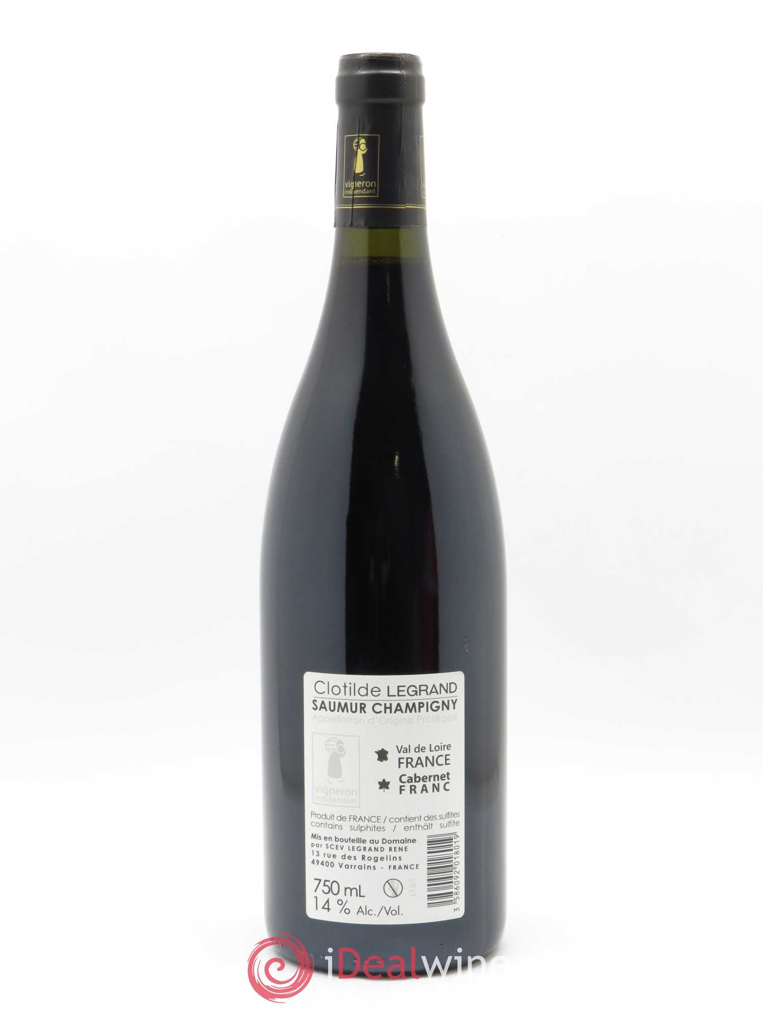 Saumur-Champigny Les Lizières Clotilde Legrand (anciennement René-Noël Legrand) 2018 - Lot de 1 bouteille - 1