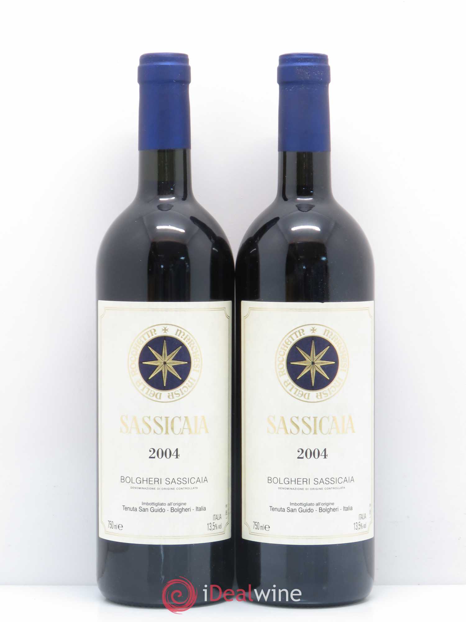 Bolgheri DOC Sassicaia Tenuta San Guido 2004 - Lot de 2 bouteilles - 0