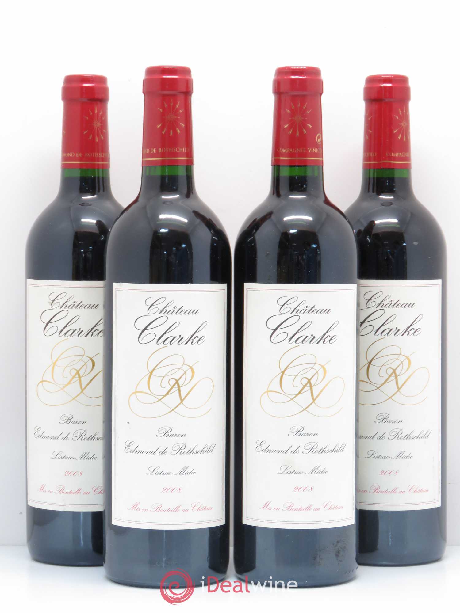 Château Clarke 2008 - Lot de 4 bouteilles - 0