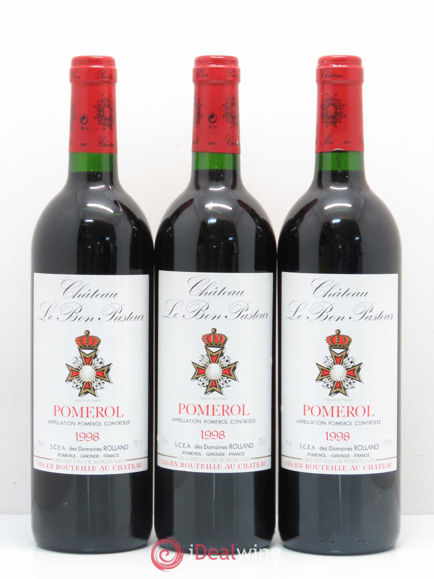 Château le Bon Pasteur 1998 - Lot de 3 bouteilles - 0