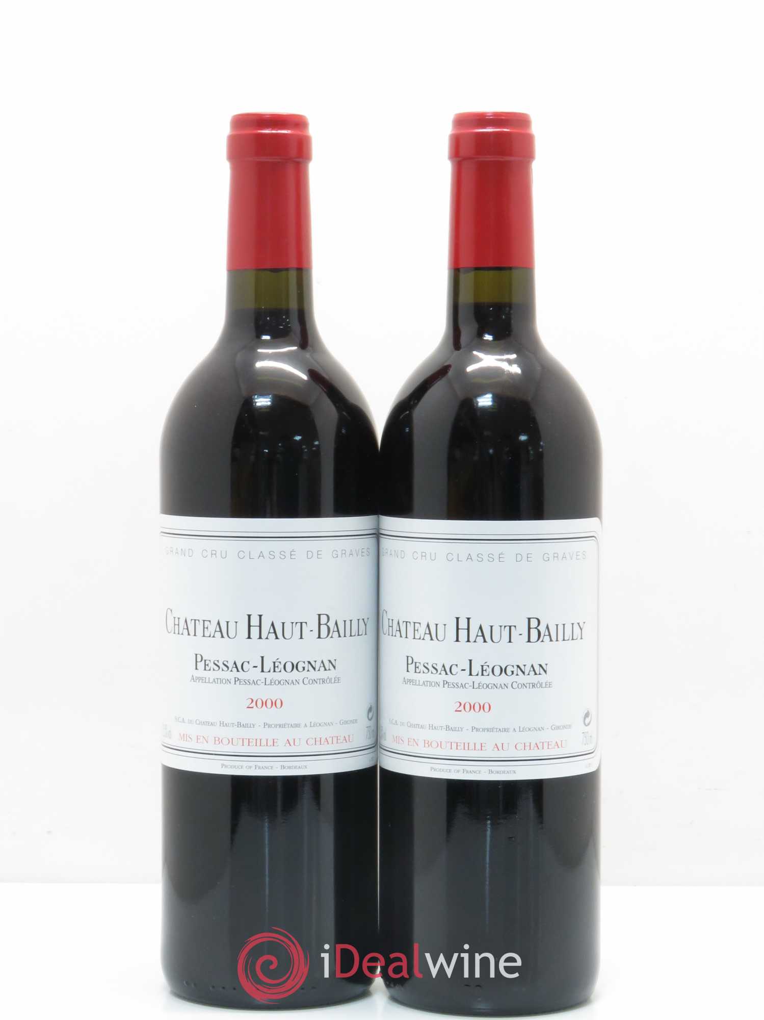 Château Haut-Bailly Cru Classé de Graves 2000 - Lot de 2 bouteilles - 0