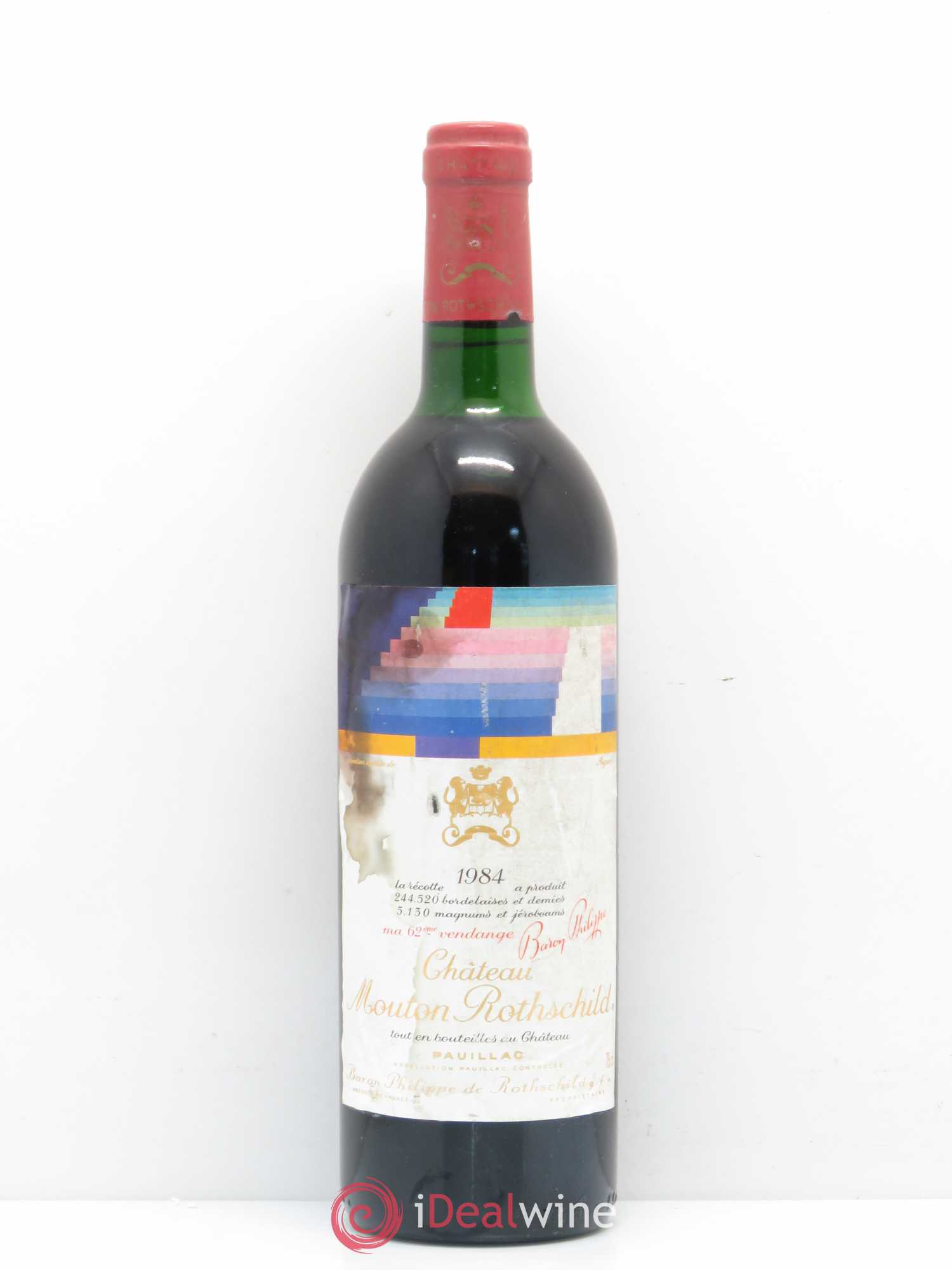 Château Mouton Rothschild 1er Grand Cru Classé 1984 - Lot de 1 bouteille - 0