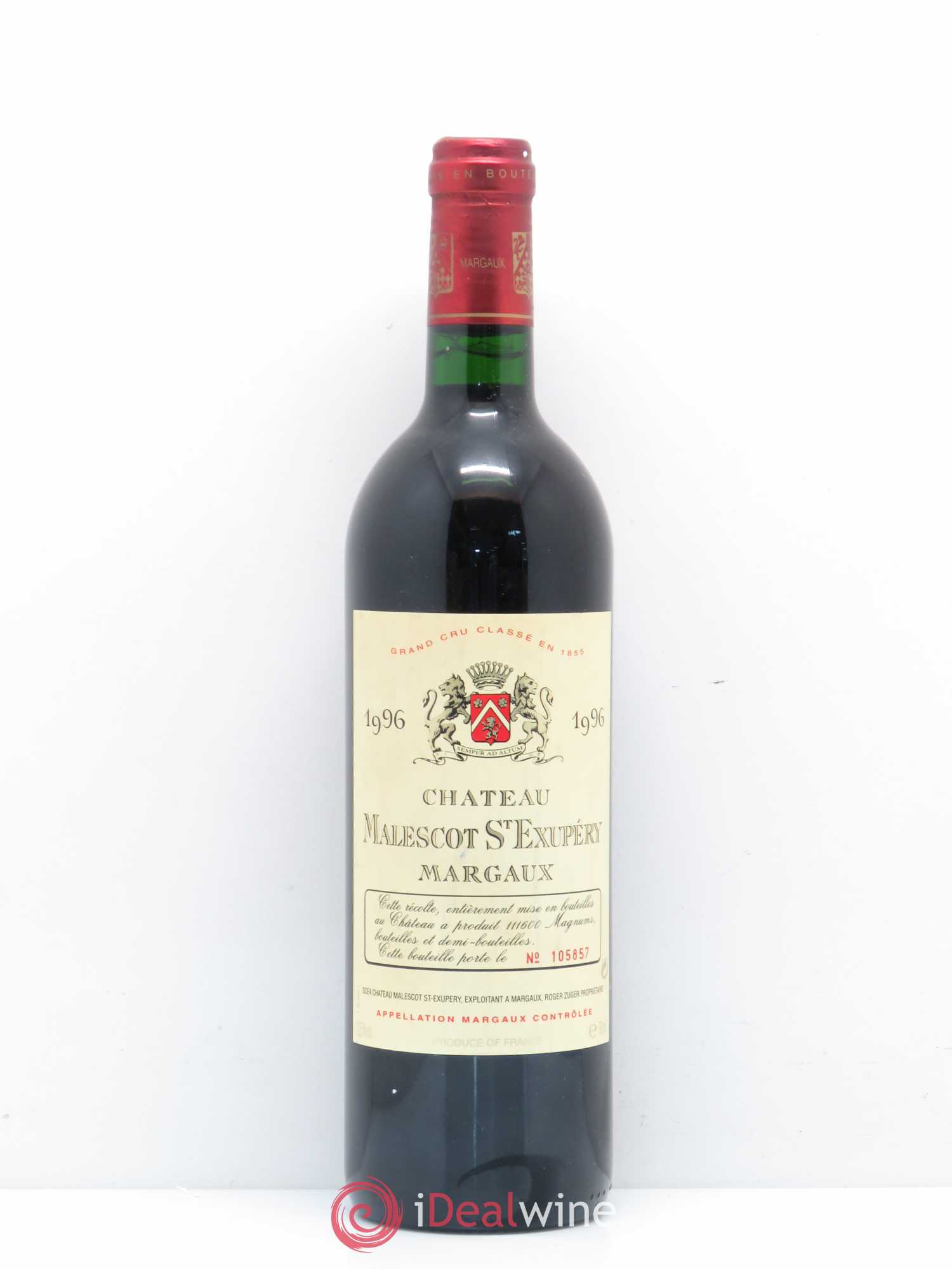 Château Malescot Saint-Exupéry 3ème Grand Cru Classé 1996 - Lot de 1 bouteille - 0