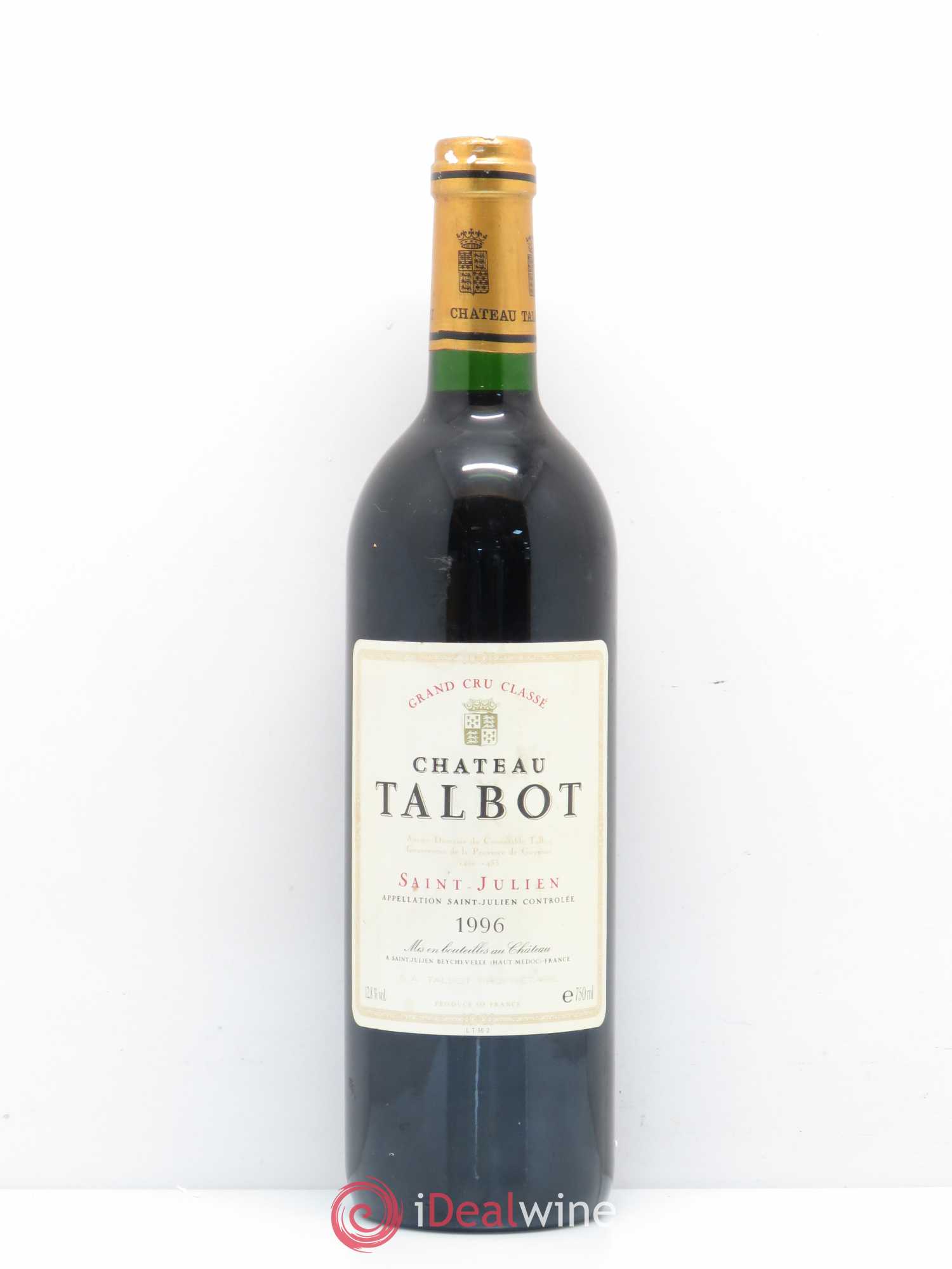 Château Talbot 4ème Grand Cru Classé 1996 - Lot de 1 bouteille - 0