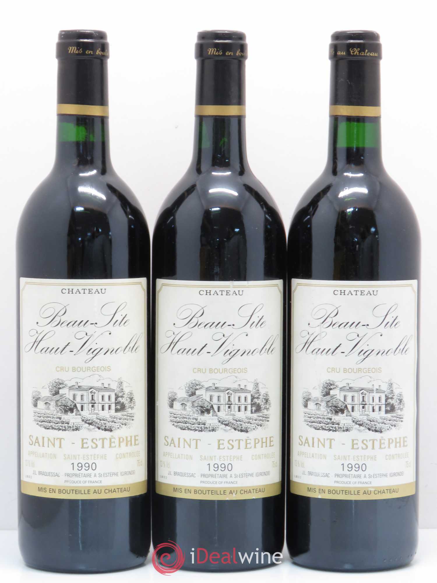 Château Beau Site Haut Vignoble Cru Bourgeois 1990 - Lot de 12 bouteilles - 2