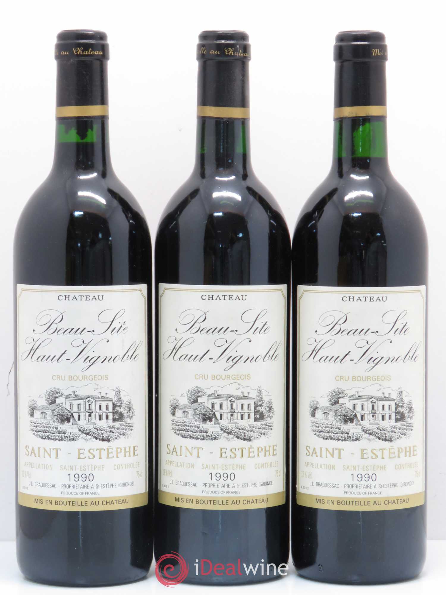 Château Beau Site Haut Vignoble Cru Bourgeois 1990 - Lot de 12 bouteilles - 3