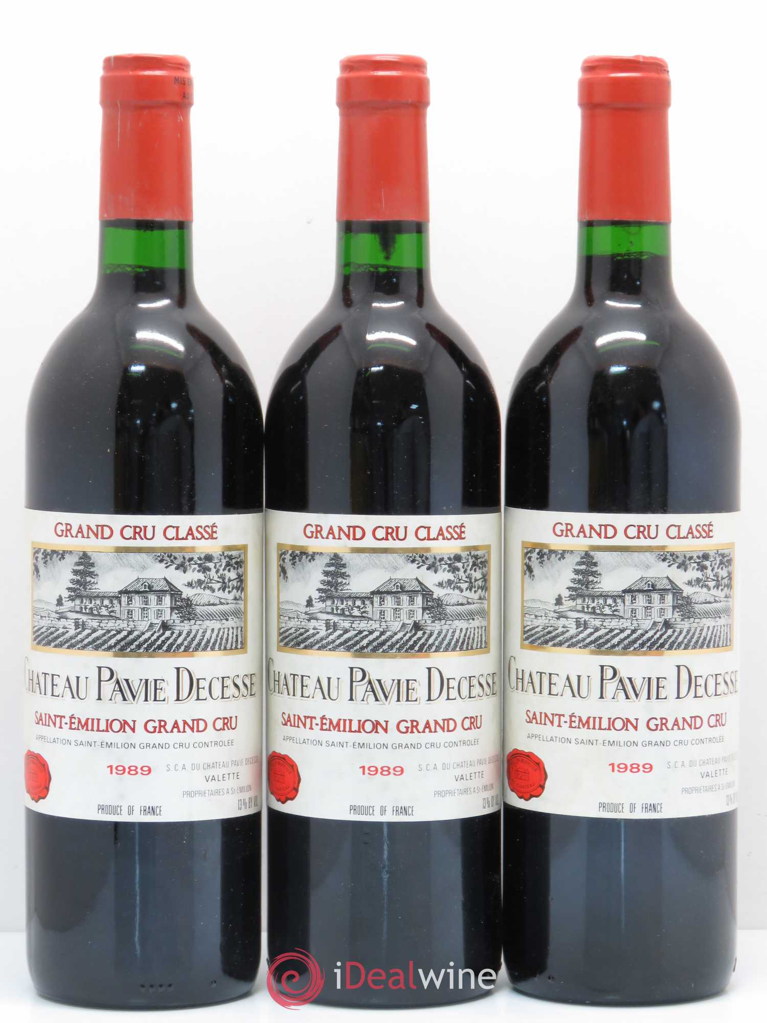 Château Pavie Decesse Grand Cru Classé 1989 - Lot de 12 bouteilles - 1