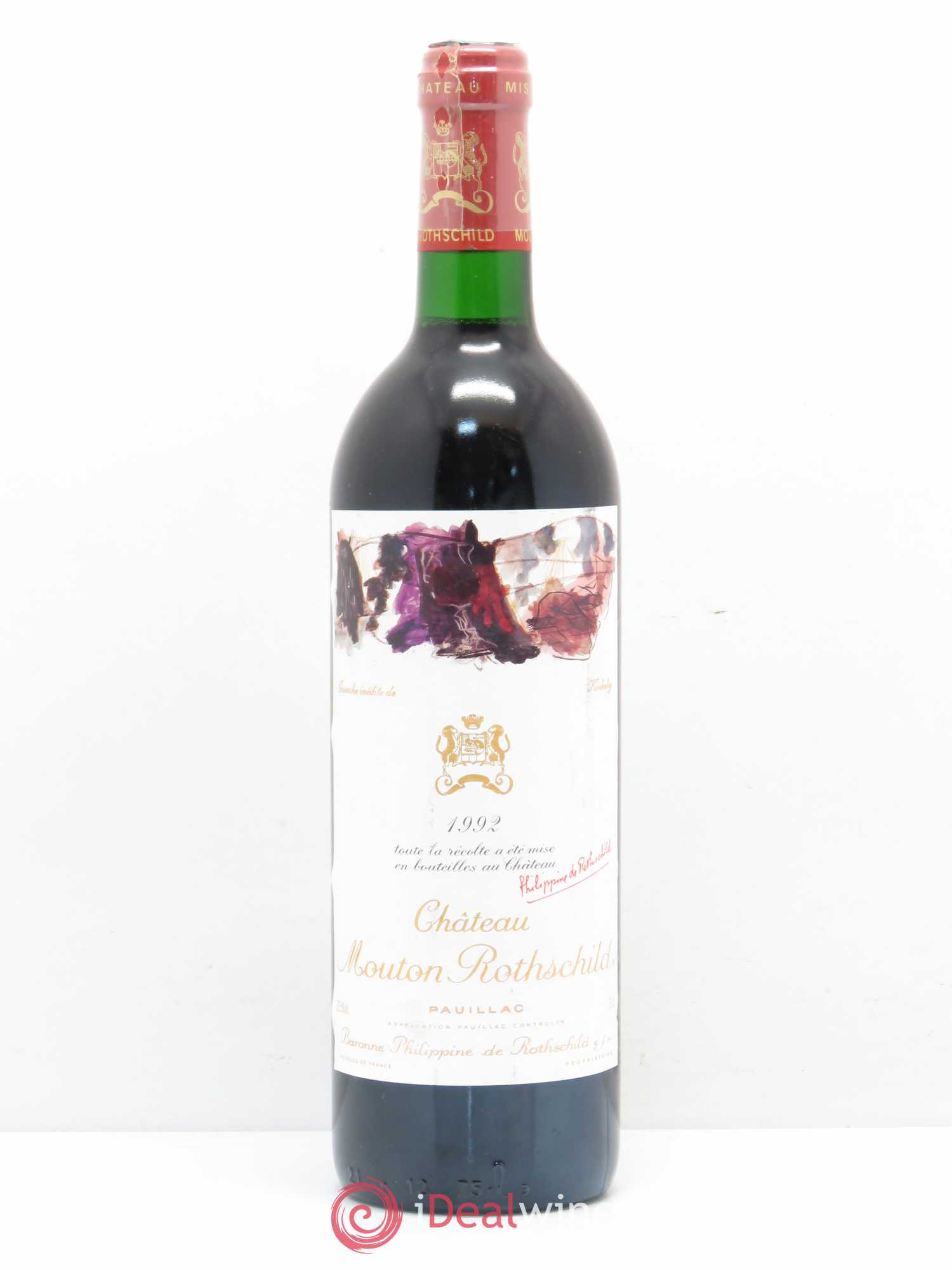 Château Mouton Rothschild 1er Grand Cru Classé 1992 - Lot de 1 bouteille - 0