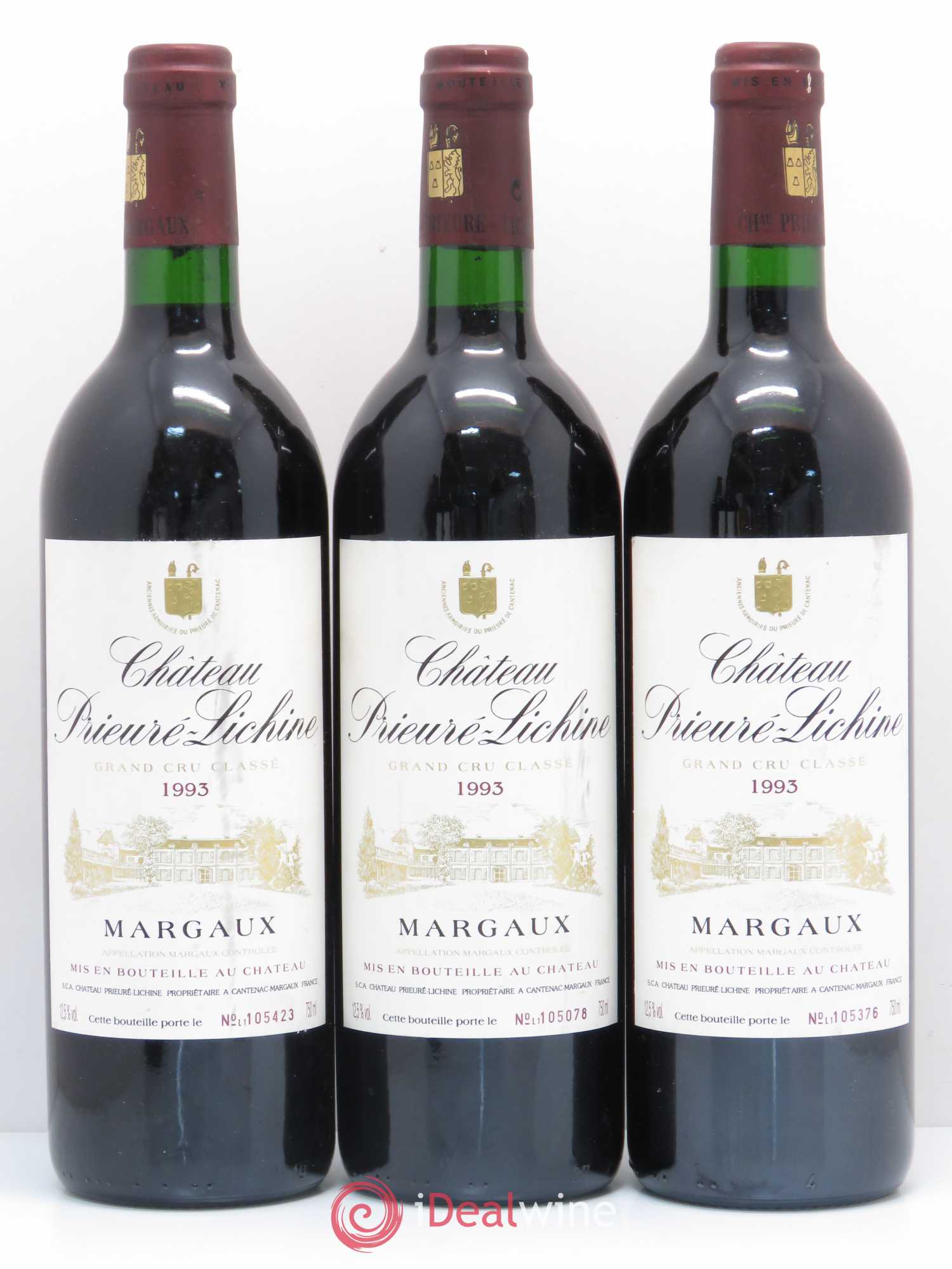 Château Prieuré Lichine 4ème Grand Cru Classé 1993 - Lot de 6 bouteilles - 1