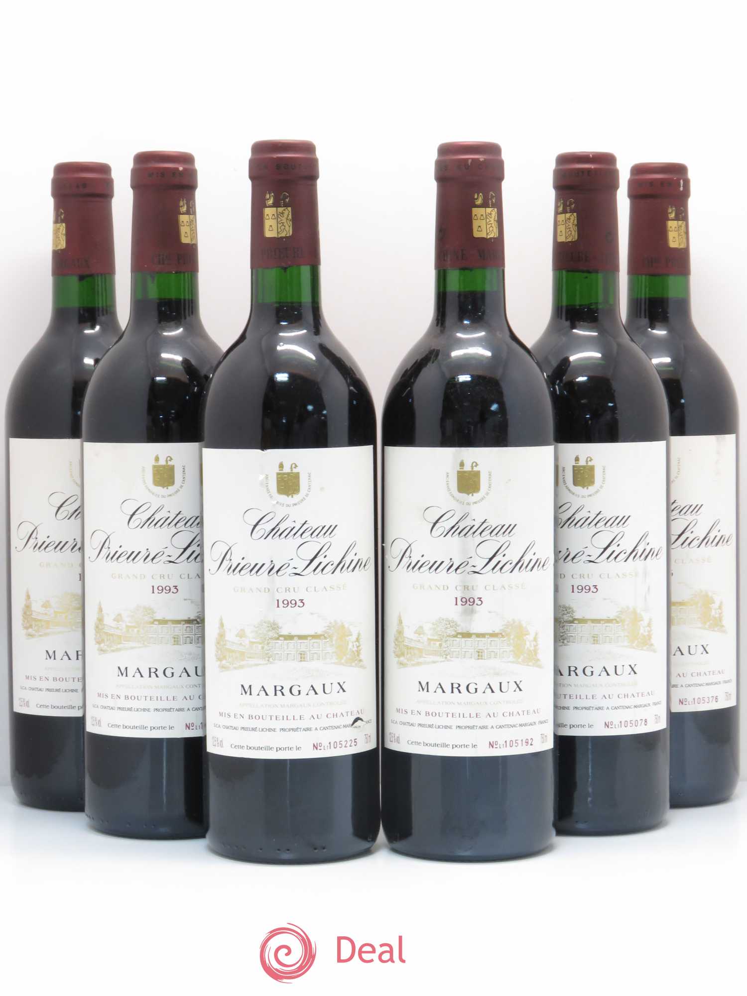 Château Prieuré Lichine 4ème Grand Cru Classé 1993 - Lot de 6 bouteilles - 0