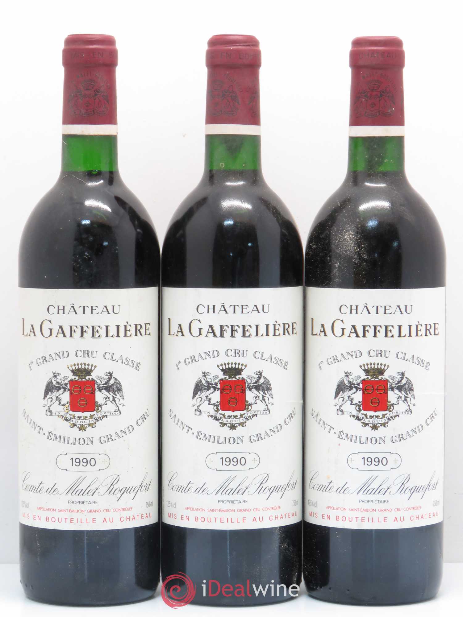 Château la Gaffelière 1er Grand Cru Classé B 1990 - Lot de 3 bouteilles - 0