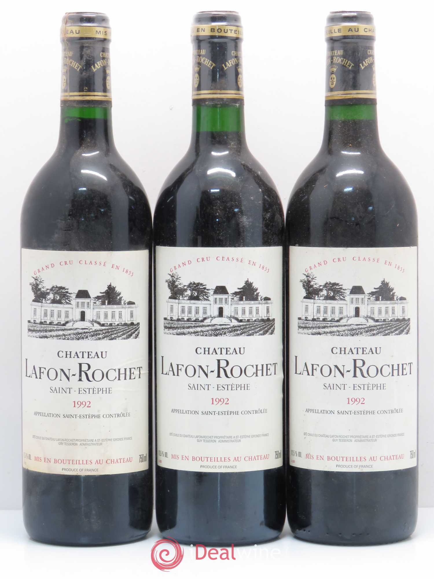 Château Lafon Rochet 4ème Grand Cru Classé 1992 - Lot de 6 bouteilles - 1