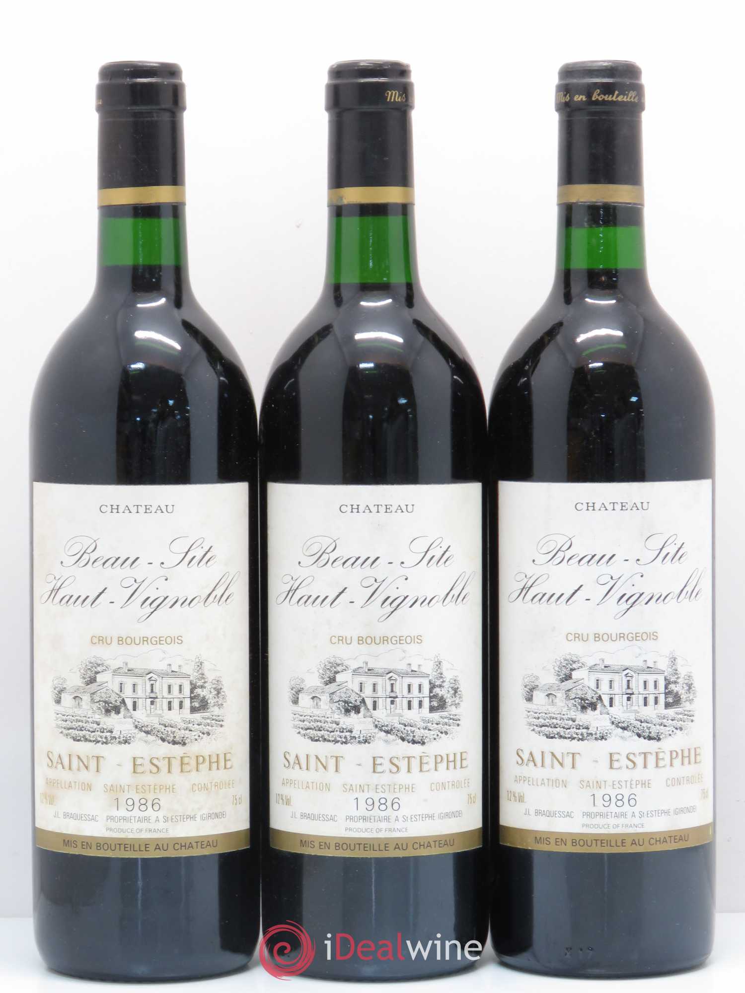 Château Beau Site Haut Vignoble Cru Bourgeois 1986 - Lotto di 12 bottiglie - 2