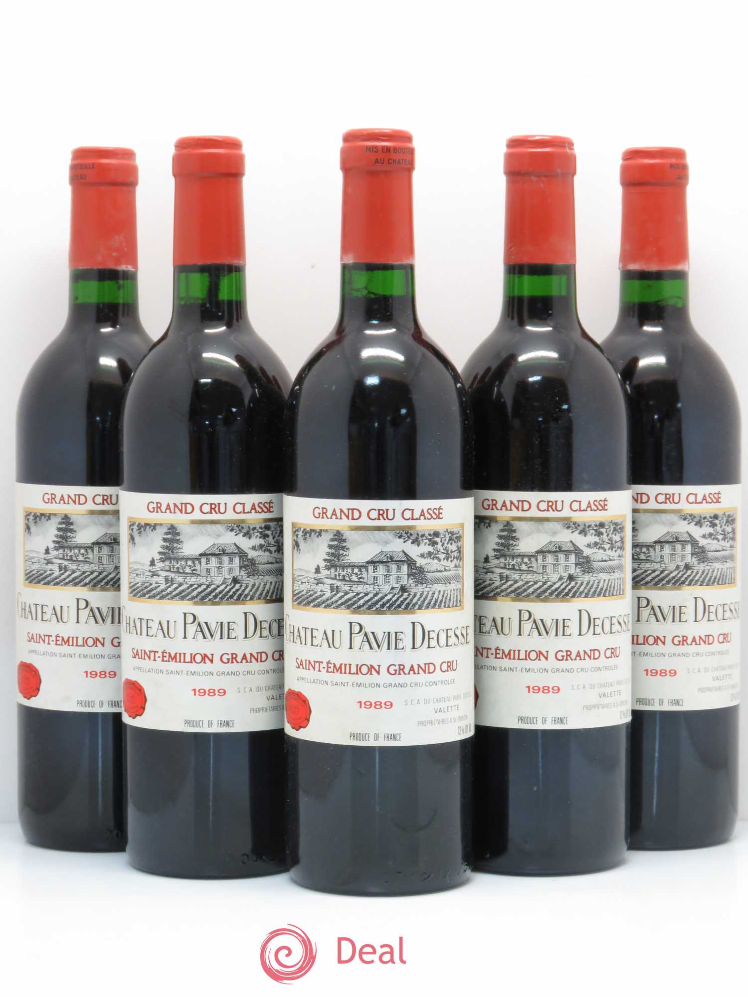 Château Pavie Decesse Grand Cru Classé 1989 - Lot de 5 bouteilles - 0