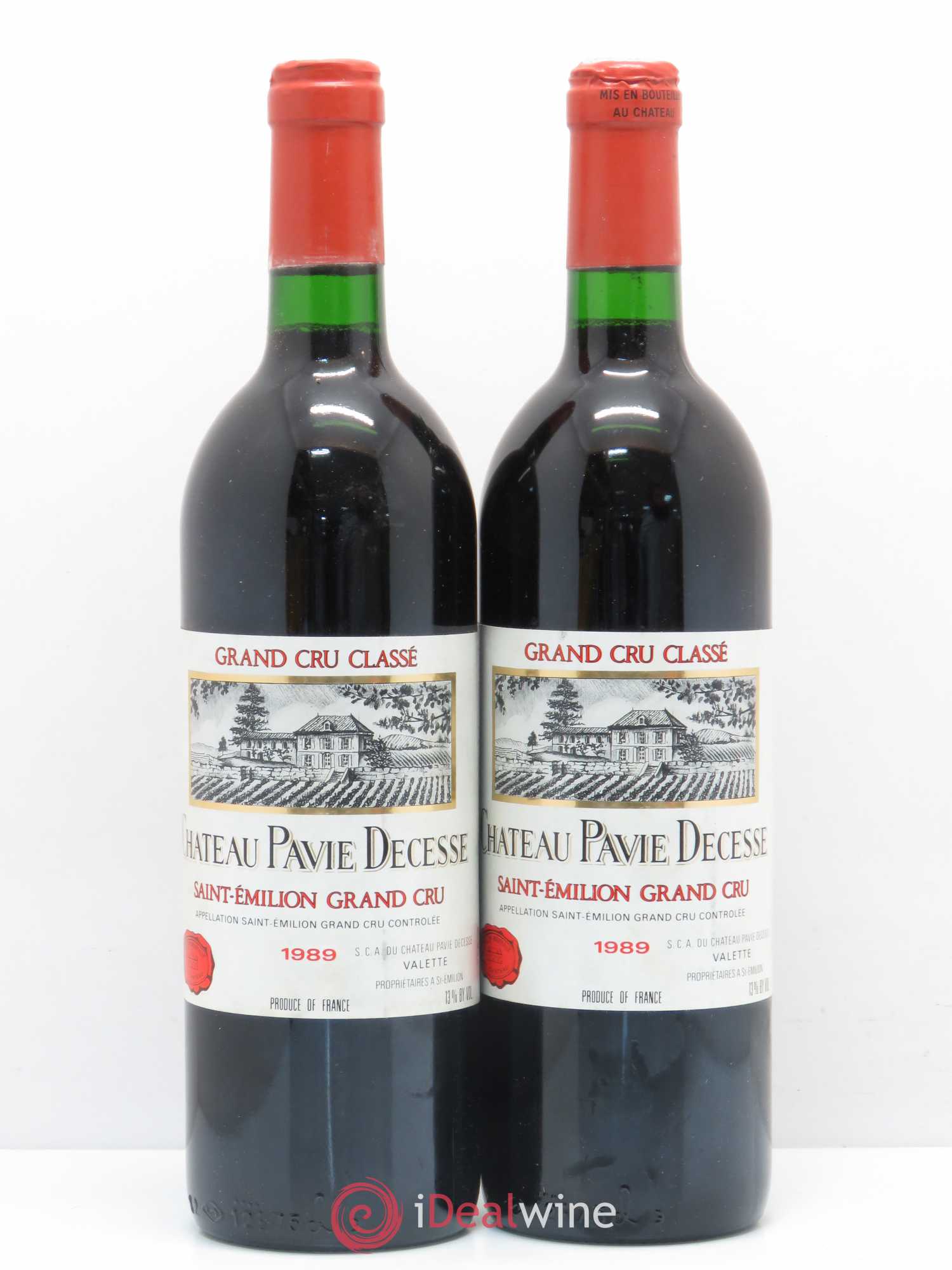 Château Pavie Decesse Grand Cru Classé 1989 - Lot de 2 bouteilles - 0