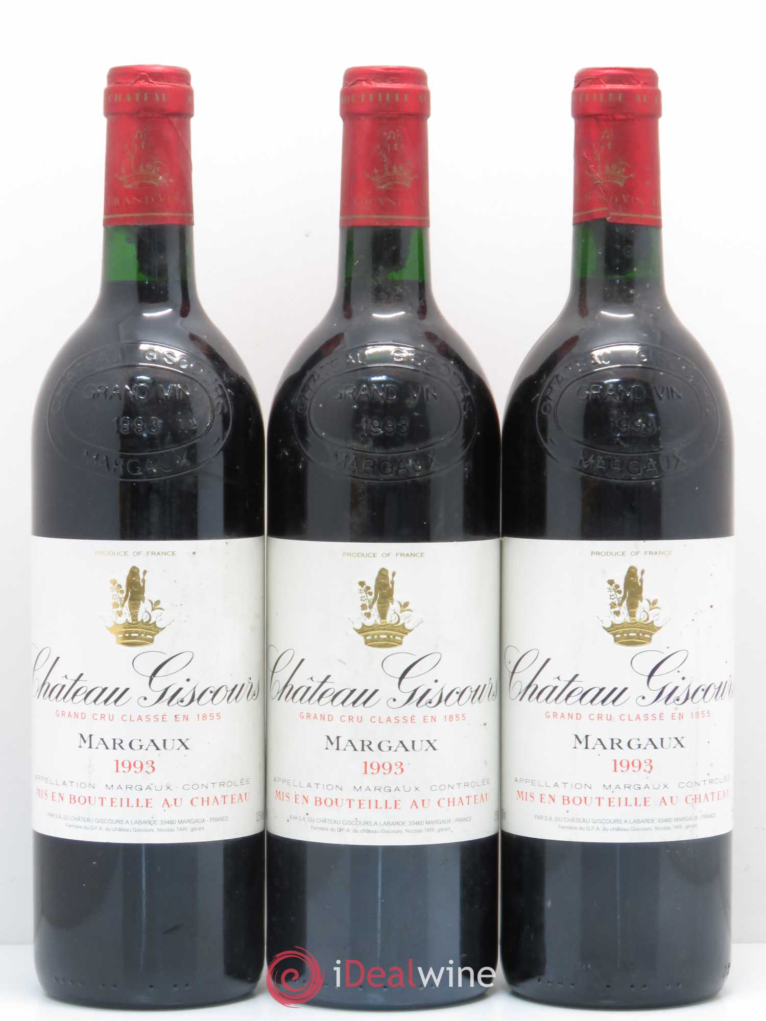 Château Giscours 3ème Grand Cru Classé 1993 - Lot de 3 bouteilles - 0