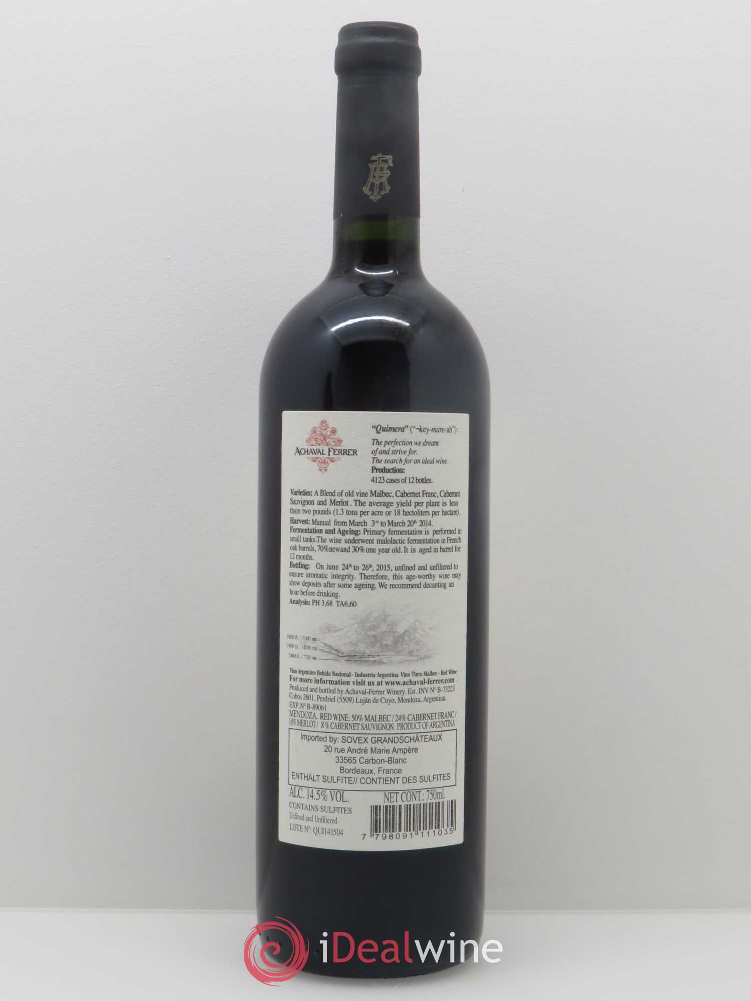 Mendoza Achaval Ferrer  Quimera 2014 - Posten von 1 Flasche - 1