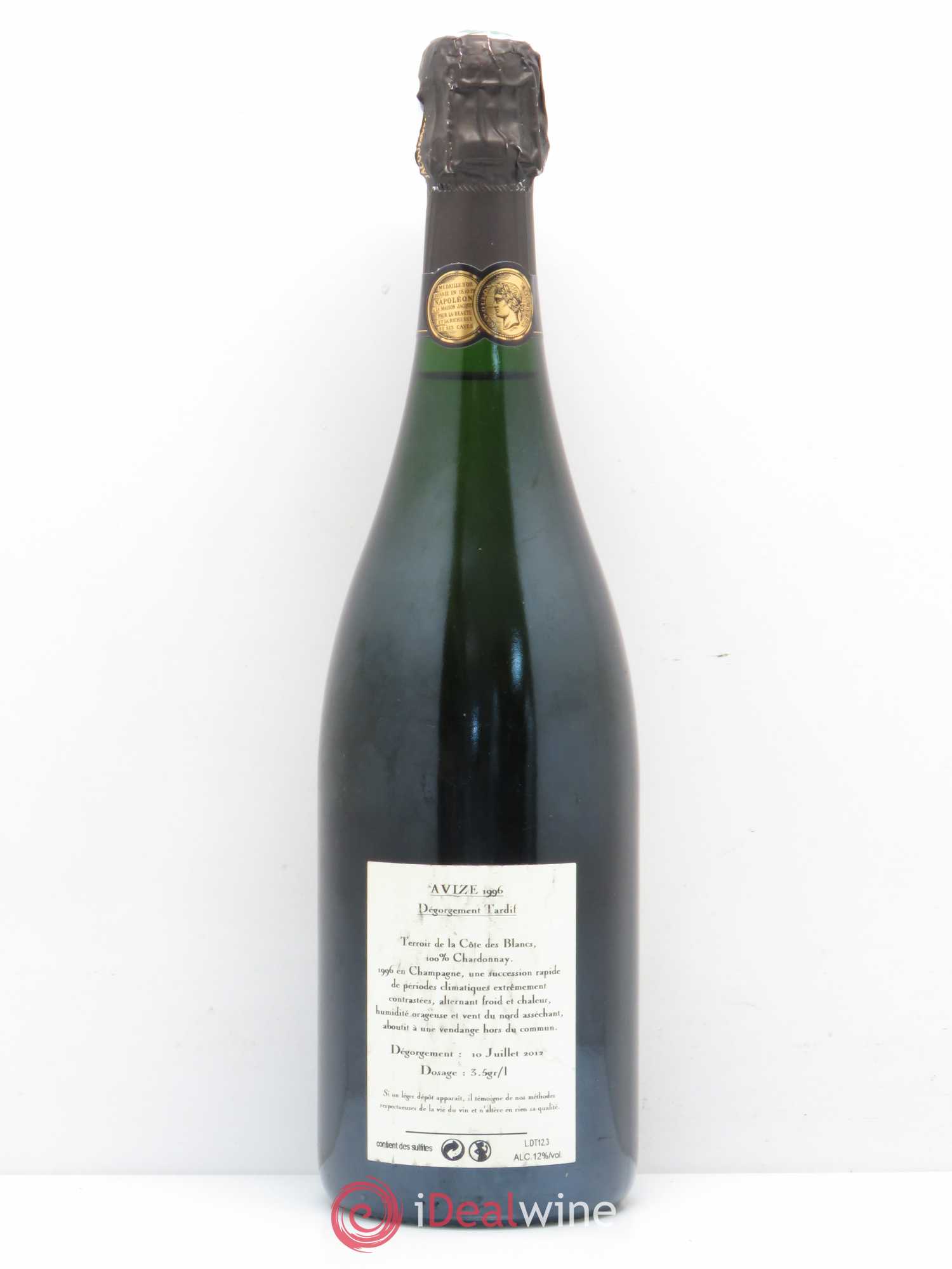 Avize DT (Dégorgement Tardif) Jacquesson 1996 - Lot de 1 bouteille - 1