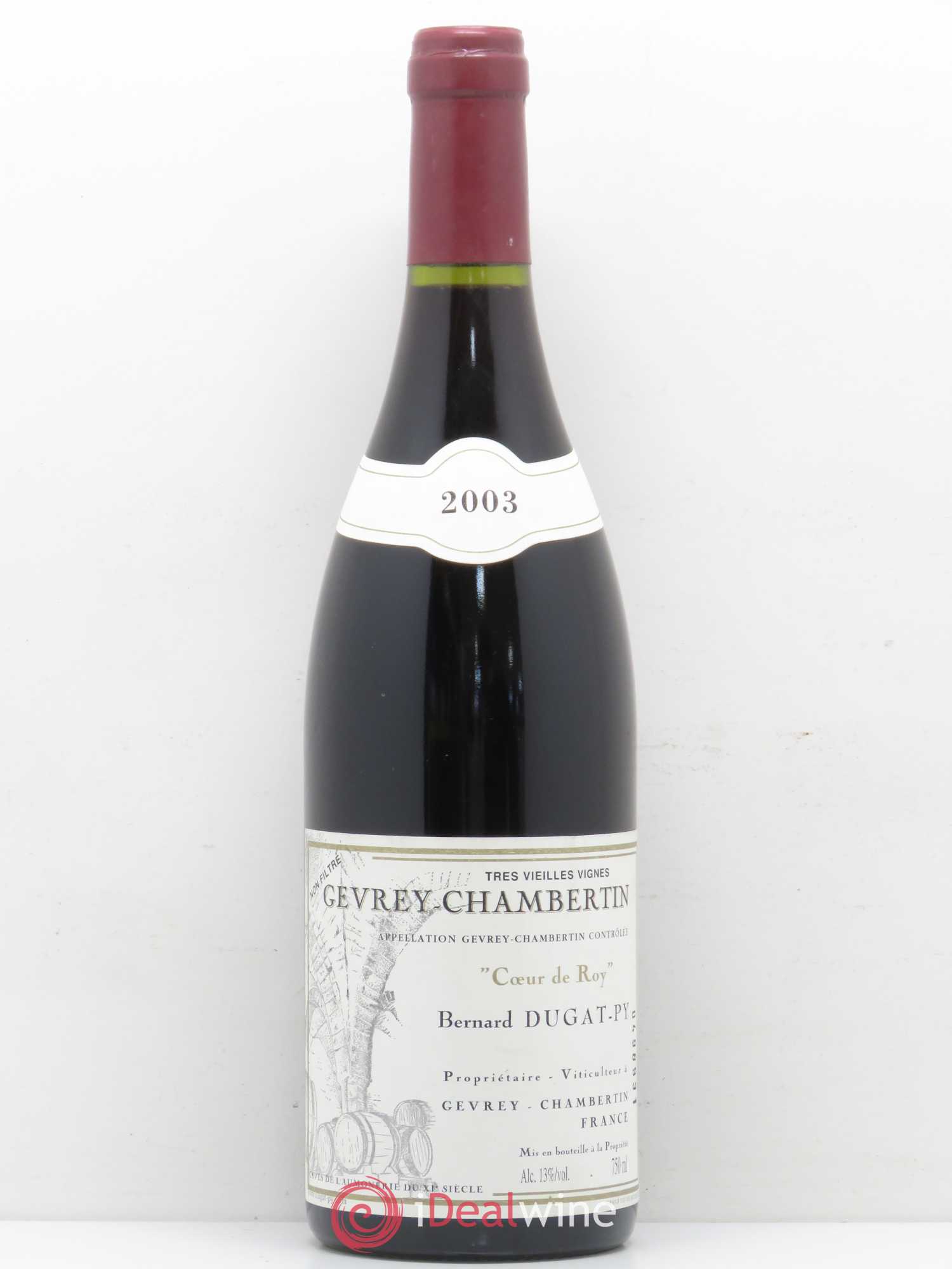 Gevrey-Chambertin Coeur de Roy Très Vieilles Vignes Dugat-Py Très Vieilles vignes 2003 - Lot de 1 bouteille - 0
