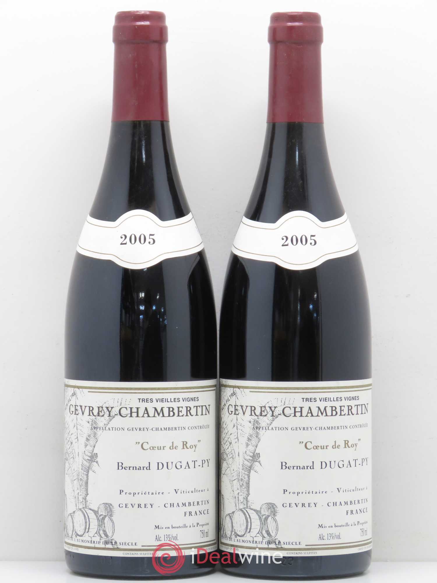 Gevrey-Chambertin Coeur de Roy Très Vieilles Vignes Dugat-Py Très Vieilles vignes 2005 - Posten von 2 Flaschen - 0