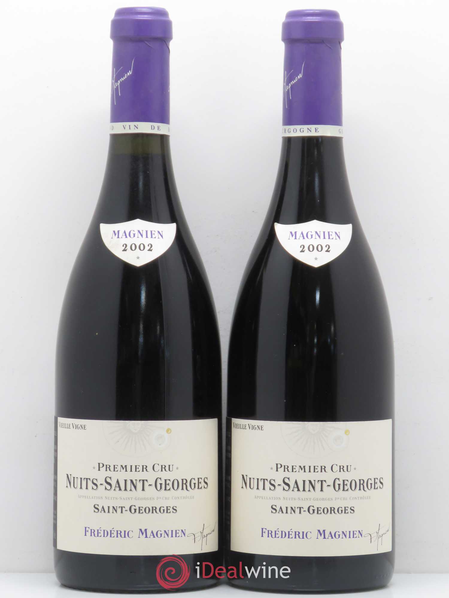 Nuits-Saint-Georges 1er Cru Les Saints Georges Vieille vigne F. Magnien 2002 - Posten von 2 Flaschen - 0