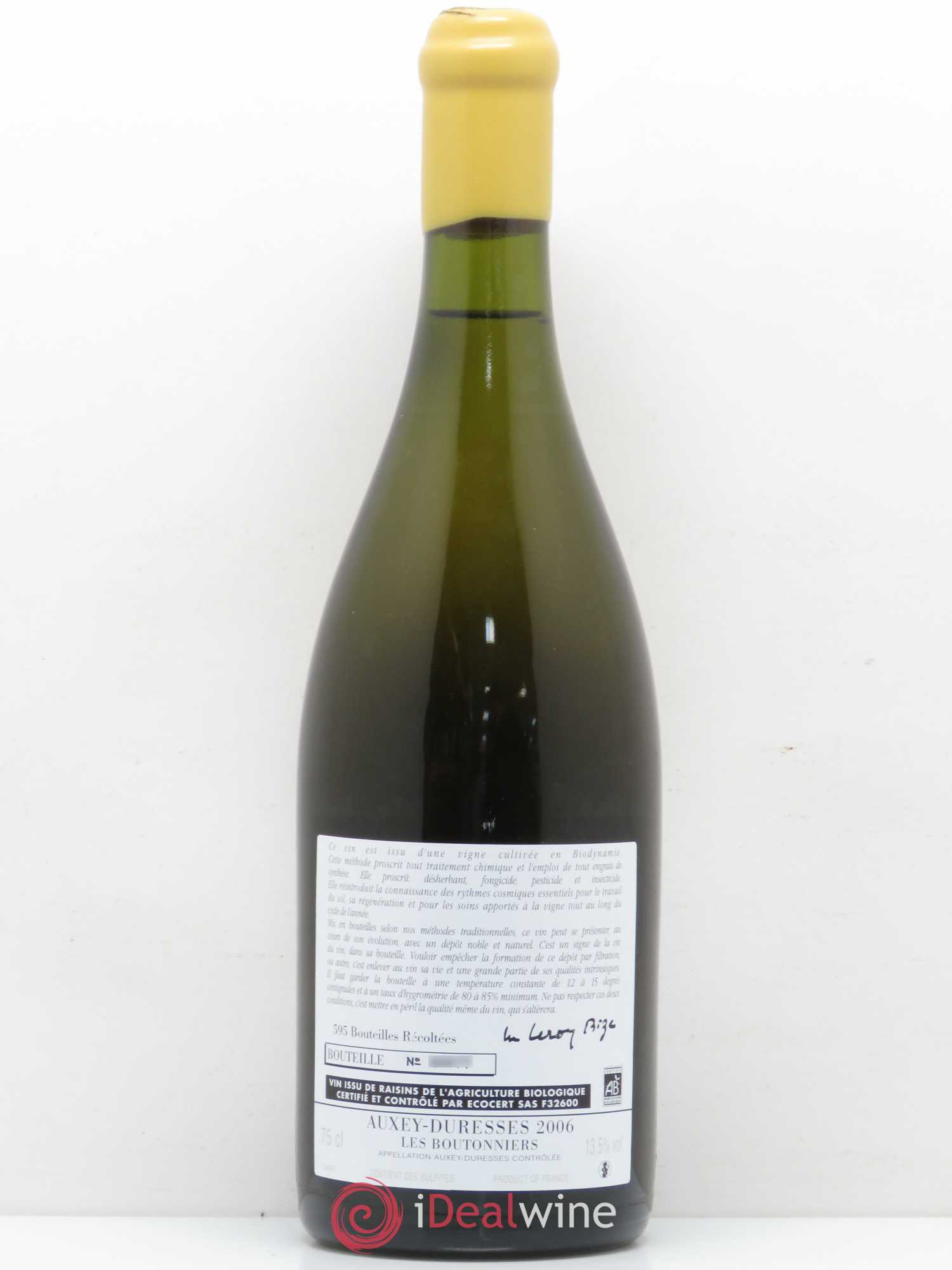 Auxey-Duresses Les Boutonniers d'Auvenay (Domaine) 2006 - Lot de 1 bouteille - 1
