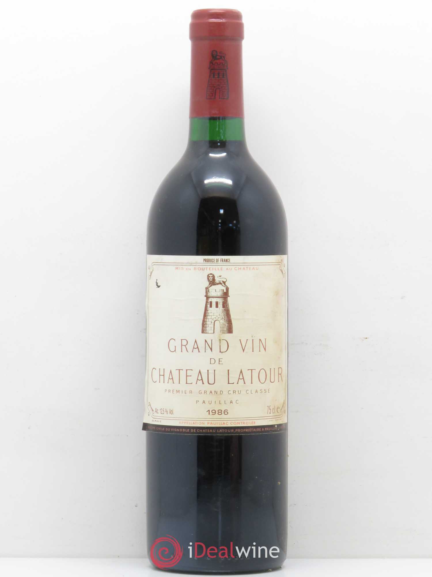 Château Latour 1er Grand Cru Classé 1986 - Lot de 1 bouteille - 0