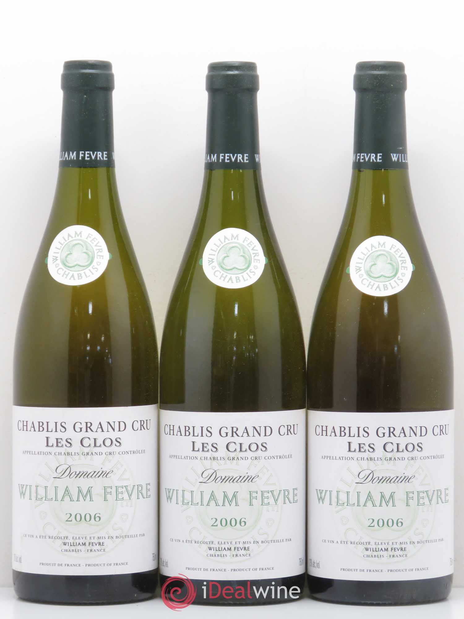 Chablis Grand Cru Les Clos William Fèvre 2006 - Lot de 3 bouteilles - 0