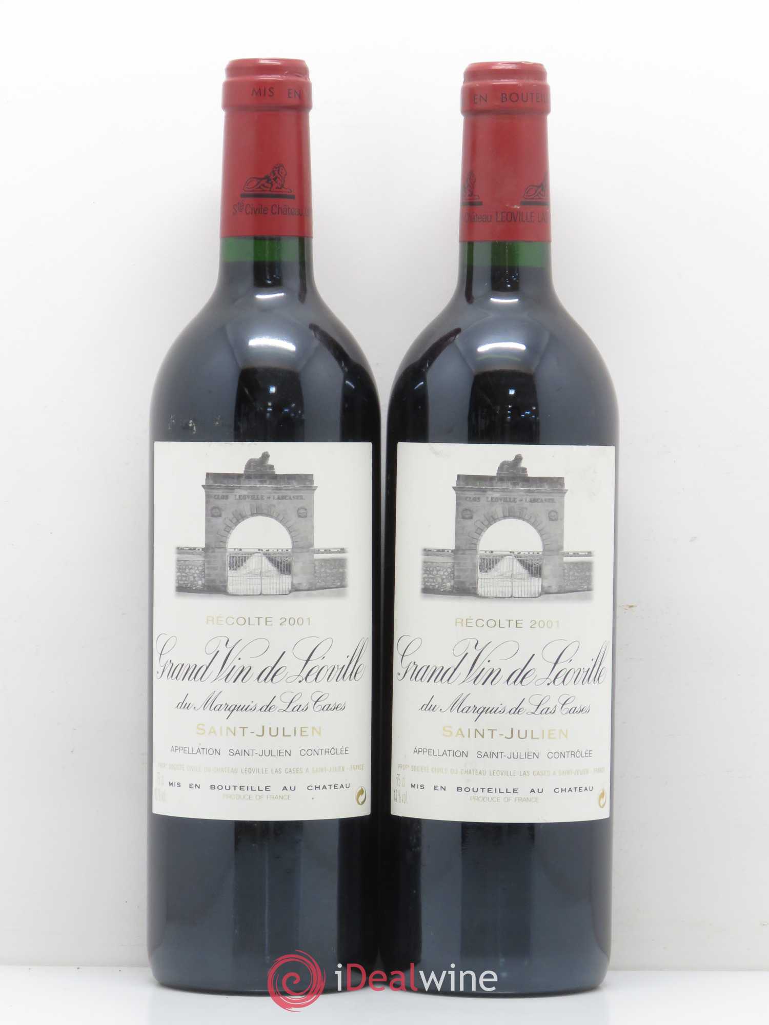 Château Léoville Las Cases 2ème Grand Cru Classé 2001 - Lot de 2 bouteilles - 0