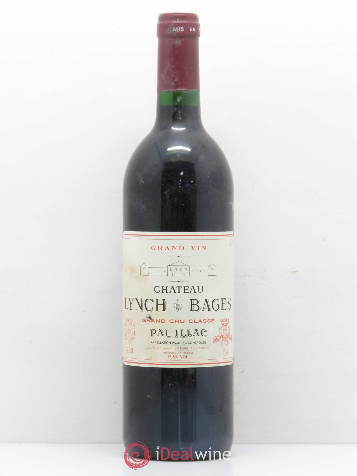 Château Lynch Bages 5ème Grand Cru Classé 1990 - Lot de 1 bouteille - 0