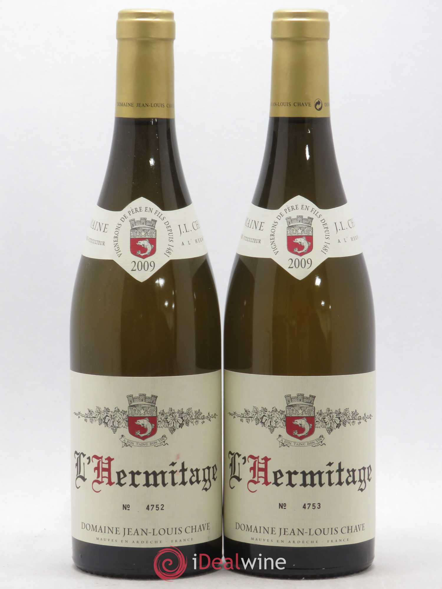 Hermitage Jean-Louis Chave 2009 - Lot de 2 bouteilles - 0