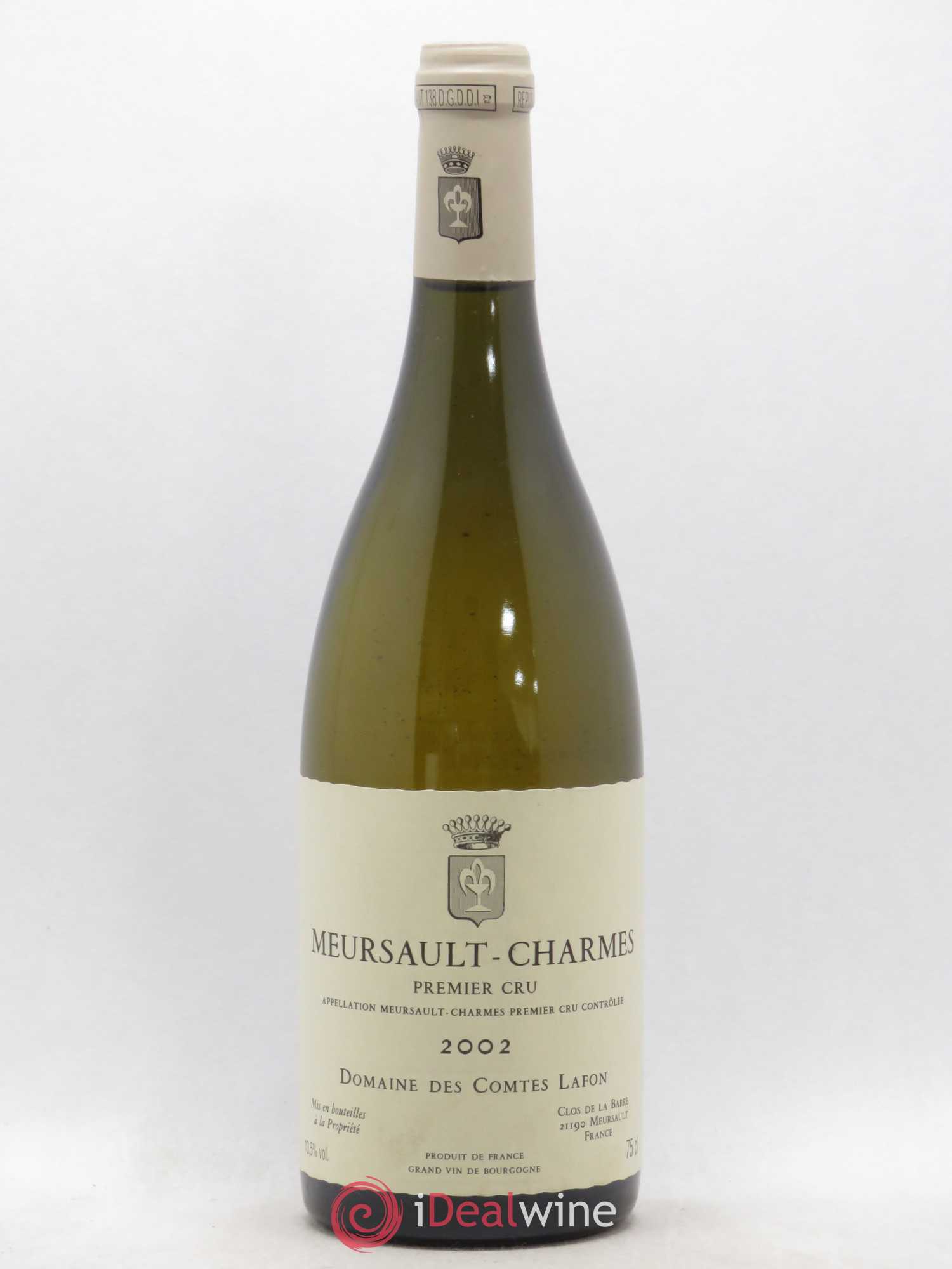 Meursault 1er Cru Charmes Comtes Lafon (Domaine des) 2002 - Lot de 1 bouteille - 0