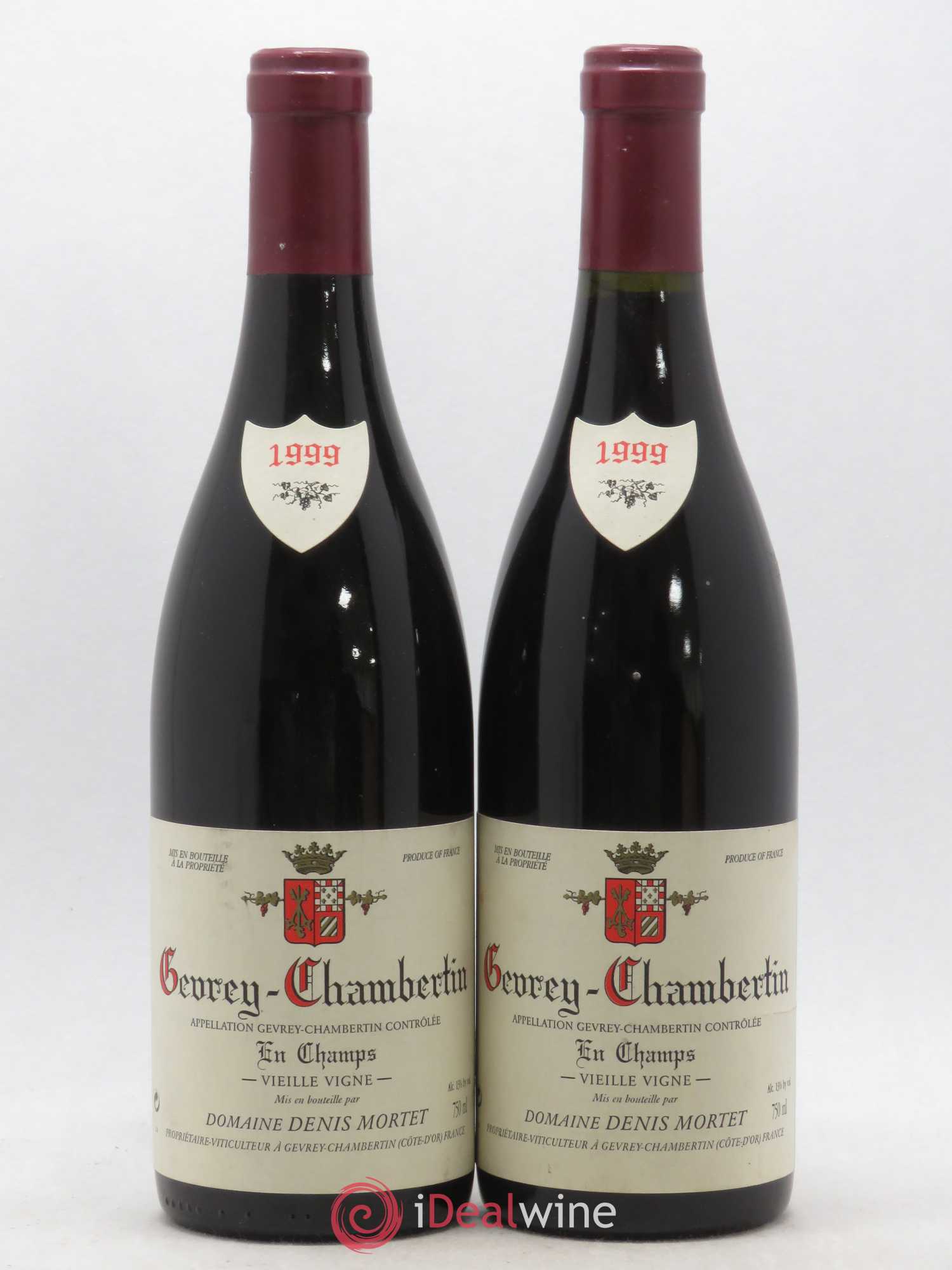 Gevrey-Chambertin Vieilles vignes Denis Mortet (Domaine) En Champs 1999 - Lot de 2 bouteilles - 0
