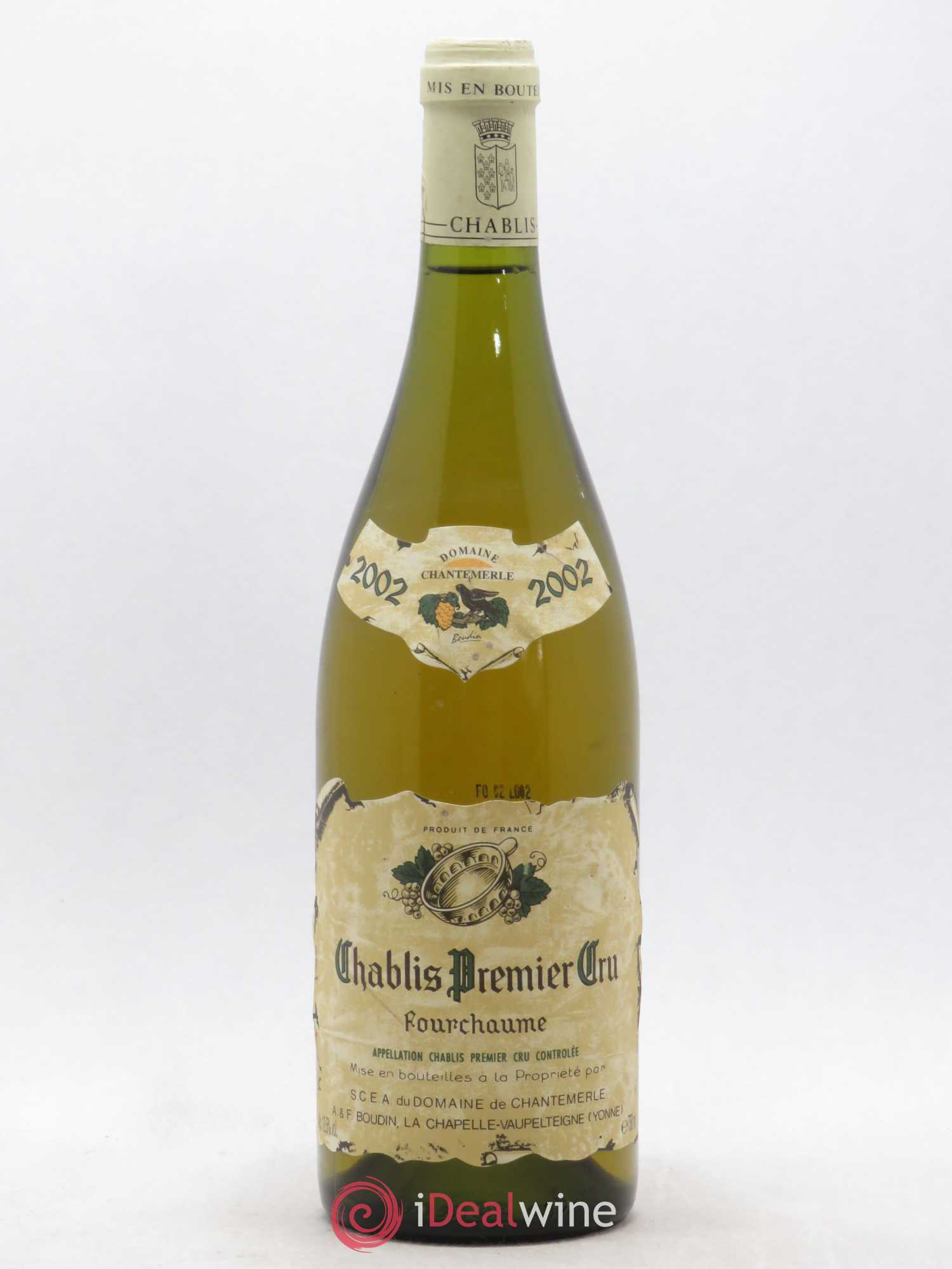 Chablis 1er Cru Fourchaume Chantemerle (Domaine de) 2002 - Lot de 1 bouteille - 0