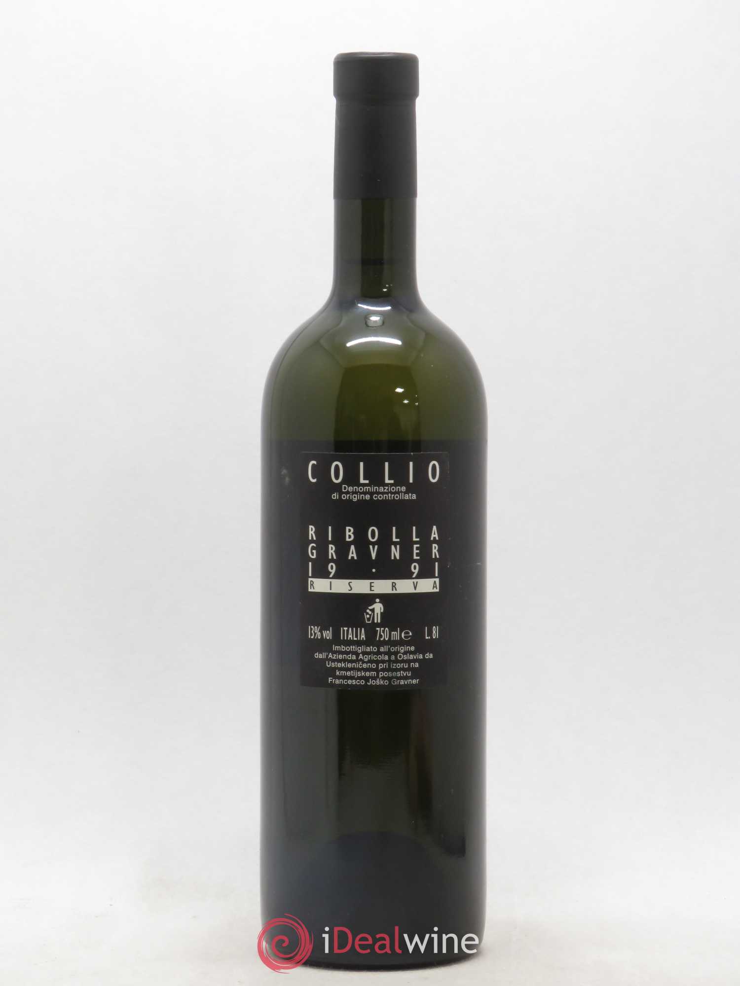 Italie Collio DOC Ribolla Gravner Riserva 1991 - Lot of 1 bottle - 1