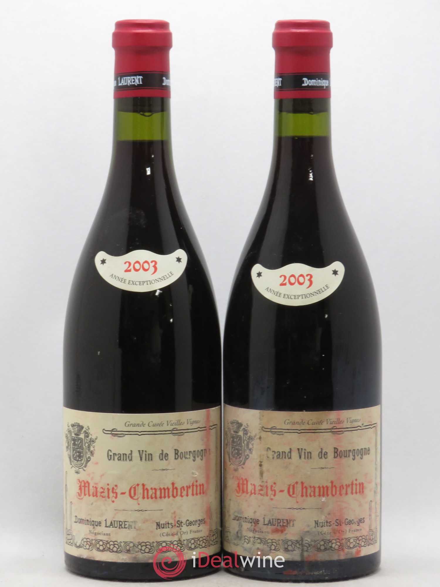 Mazis-Chambertin Grand Cru Dominique Laurent Vieilles Vignes Cuvée B 2003 - Posten von 2 Flaschen - 0
