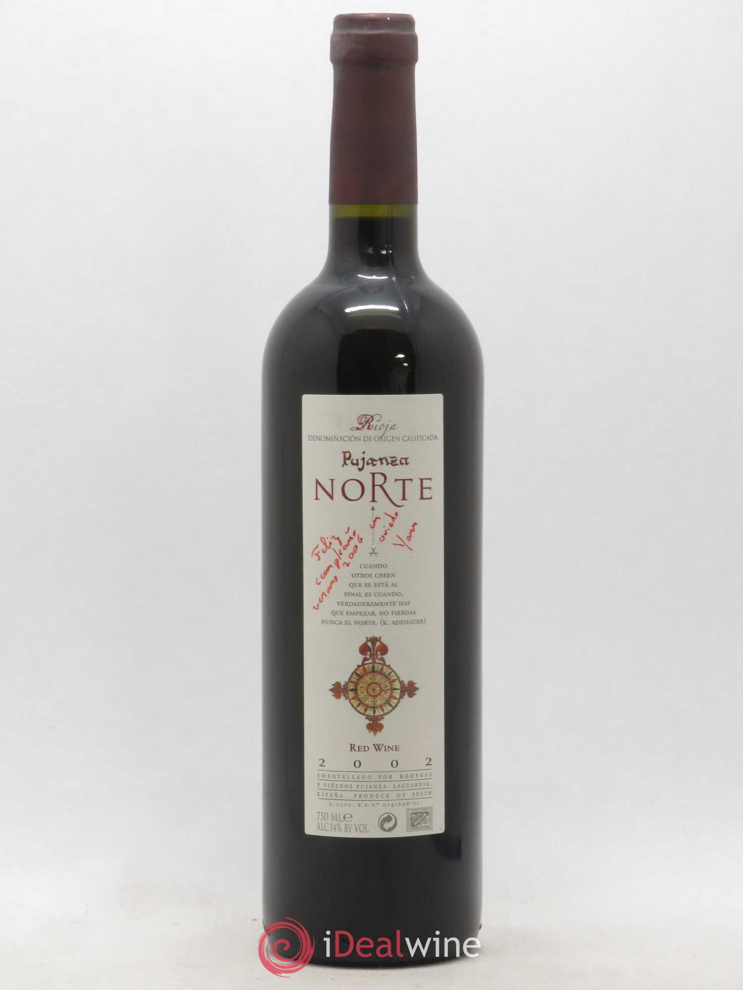 Rioja DOCA Puranza Norte 2002 - Posten von 1 Flasche - 0