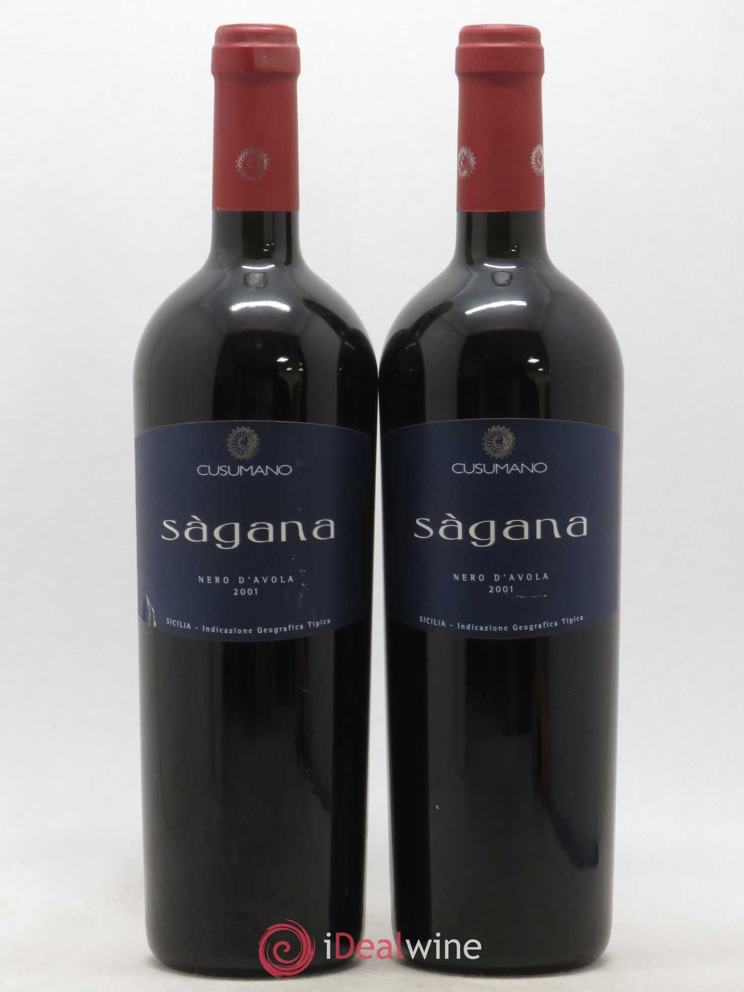 IGT Sicile Nero d'Avola Sagana Cusumano 2001 - Posten von 2 Flaschen - 0