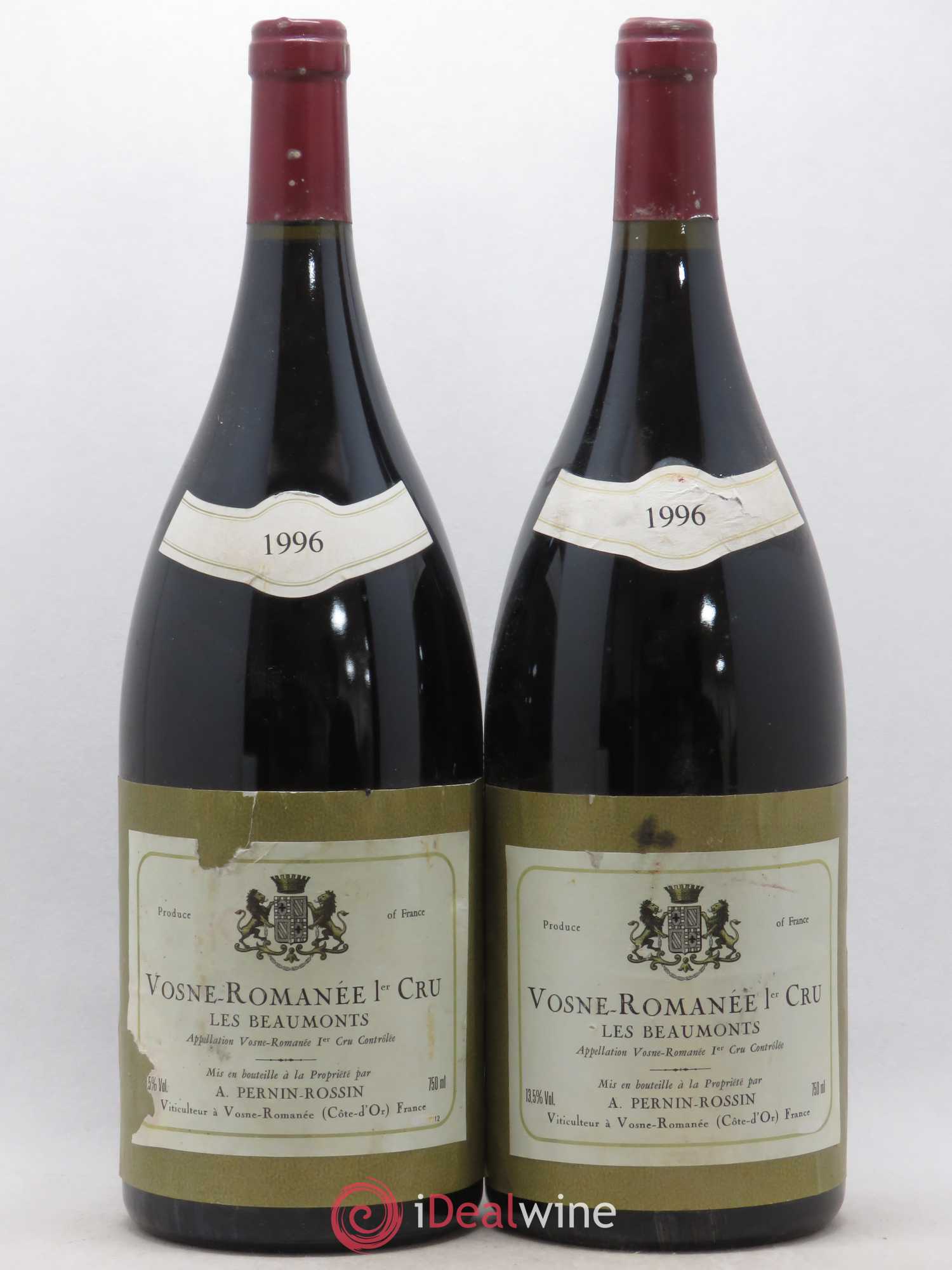 Vosne-Romanée 1er Cru Les Beaumonts Pernin Rossin 1996 - Lot de 2 magnums - 0