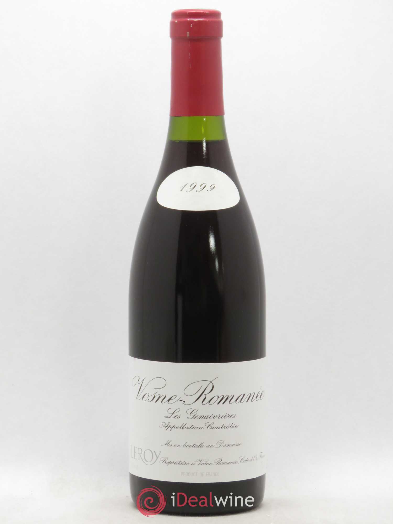Vosne-Romanée Les Genaivrières Leroy (Domaine) 1999 - Lot de 1 bouteille - 0