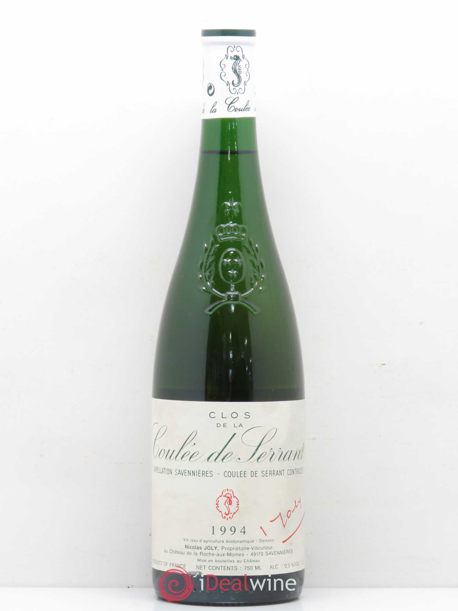 Savennières Clos de la Coulée de Serrant Vignobles de la Coulée de Serrant - Nicolas Joly 1994 - Lot de 1 bouteille - 0