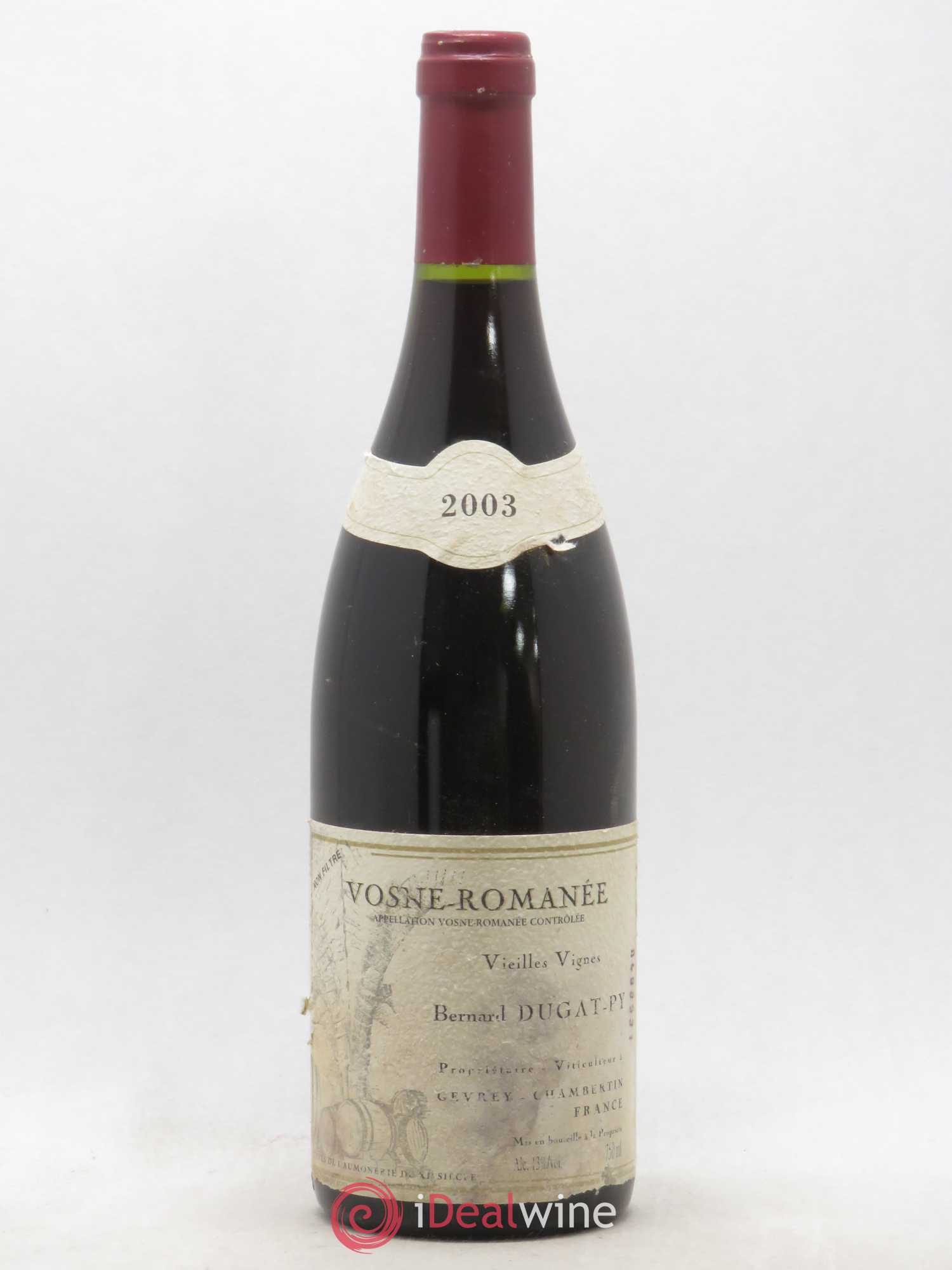 Vosne-Romanée Vieilles Vignes Dugat-Py 2003 - Lot de 1 bouteille - 0