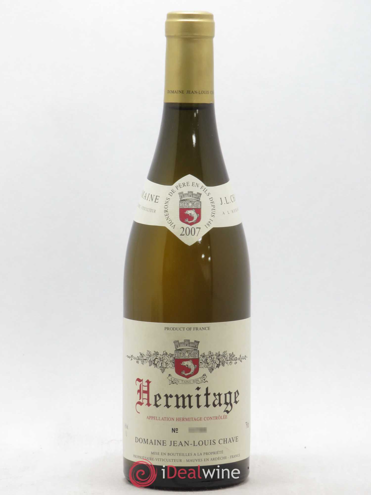 Hermitage Jean-Louis Chave 2007 - Lot de 1 bouteille - 0